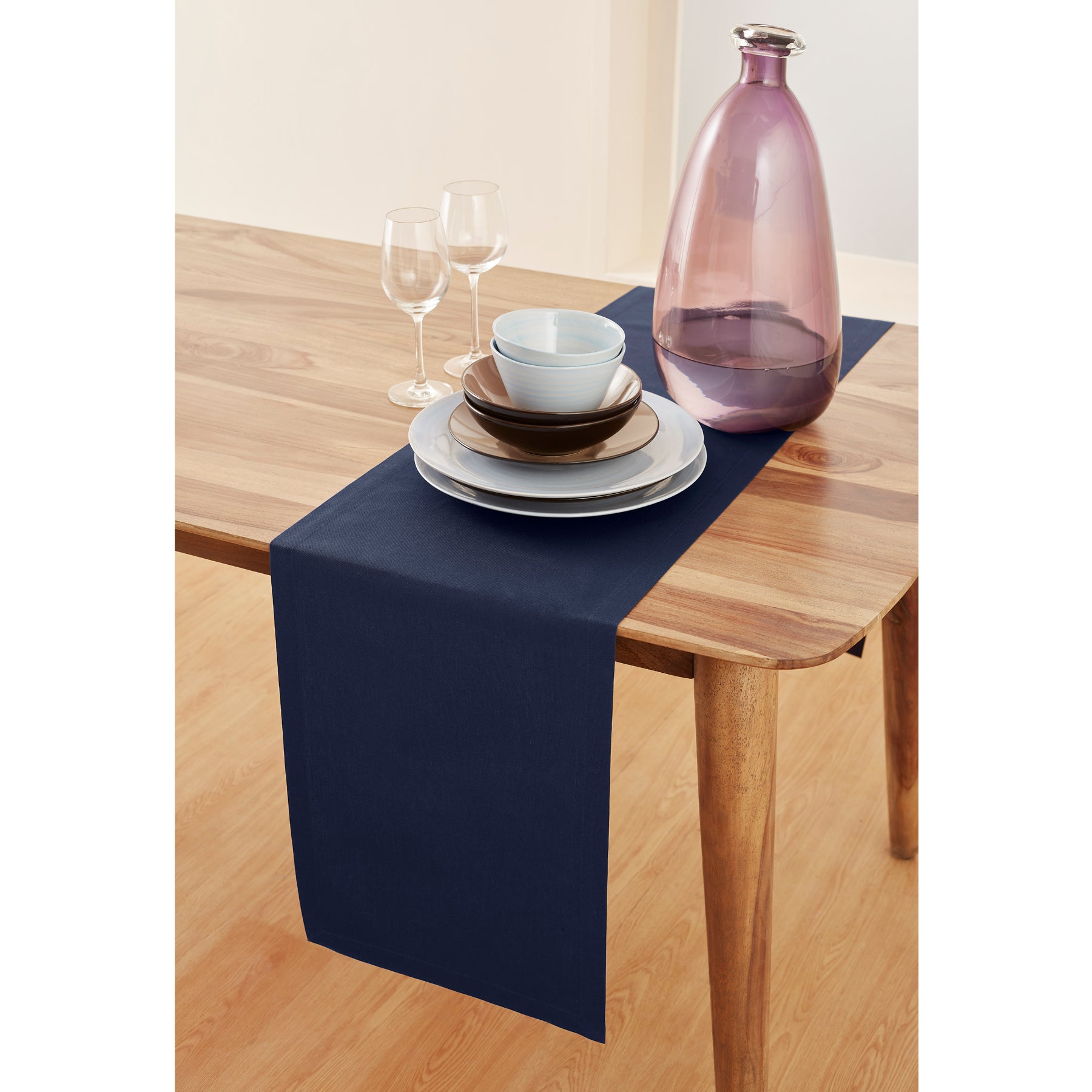 Premium Dru Cotton Linen Table Runner - Elegant Dining Table Decor for Weddings, Parties & Home Decor - Washable & Wrinkle-Resistant
