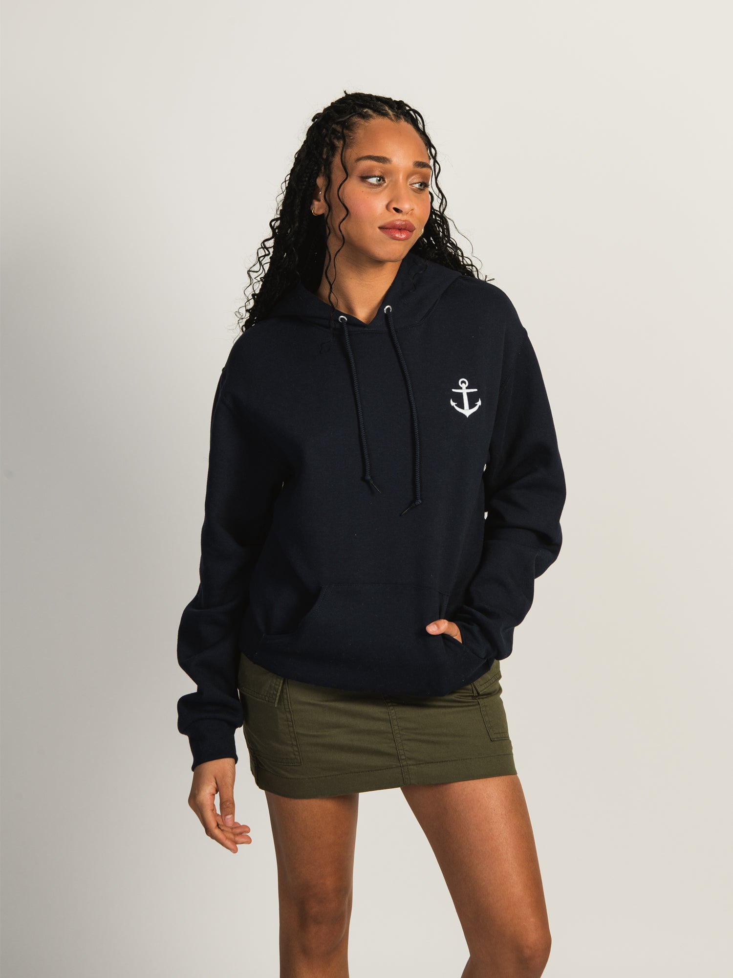 Anchor Embroidered Hoodie - Stylish Men's & Women's Pullover Sweatshirt for Casual Wear & Street Fashion