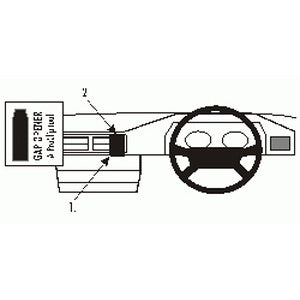 ClicOn No Holes Center Dash Mount for Mercedes Benz W124 (1986-1994) - Secure Phone Holder for Easy Navigation & Hands-Free Driving