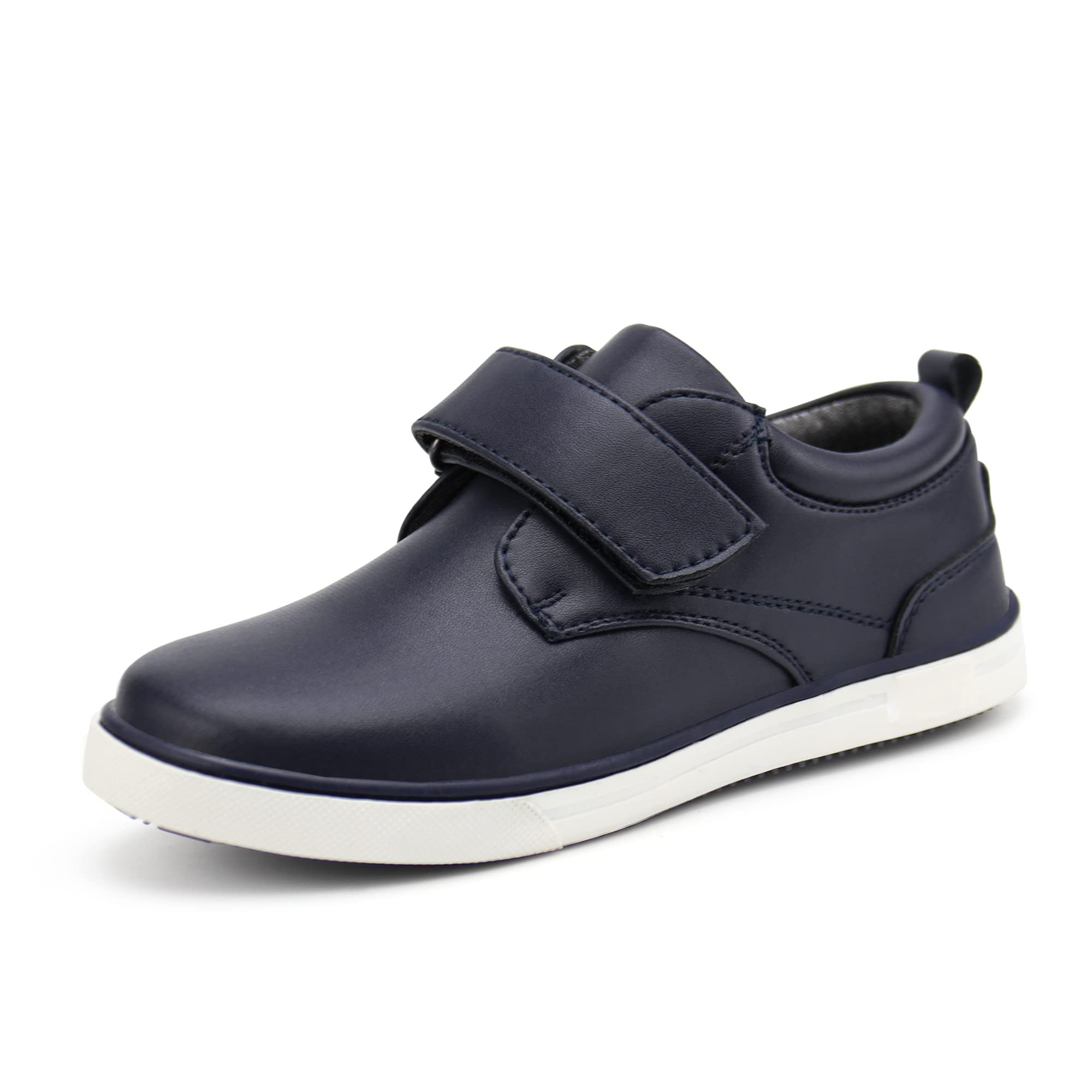 Firelli Boys Loafers - Hook & Loop Dress Shoes for School Uniforms | Comfortable Kids Oxford Shoes for Casual Wear & Daily Activities