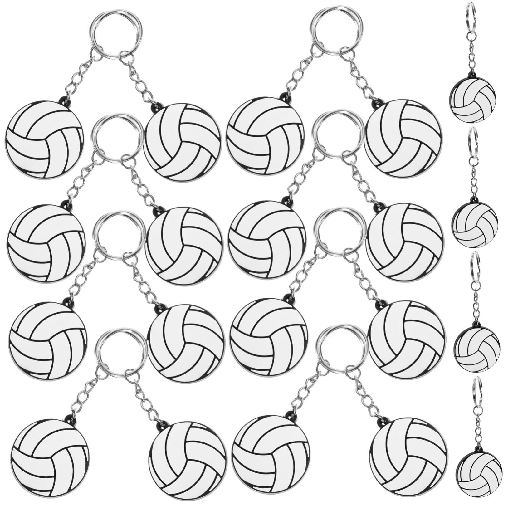 GAROZATION 40 Pcs Metal Volleyball Spike Trainer Balls with PVC Key Rings - Volleyball Training Equipment for Players & Coaches - Perfect for Practice, Gifts & Team Sports Accessories