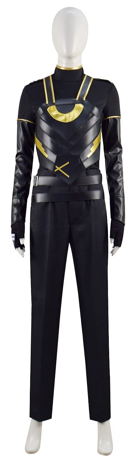 Loki Costume for Women - Sylvie Gown Vest Deluxe Battle Suit with Horns | Full Lady Loki Outfit Set | Perfect for Halloween Cosplay, Comic Con & Marvel Themed Parties