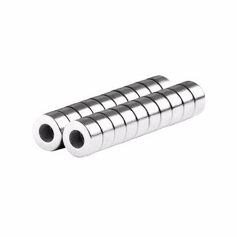 N52 Neodymium Rare Earth Ring Magnets 1/4 x 1/8 x 1/8 Inch (20 Pack) - Strong Small Donut Magnets for Crafts, DIY Projects, Science Experiments & Home Organization