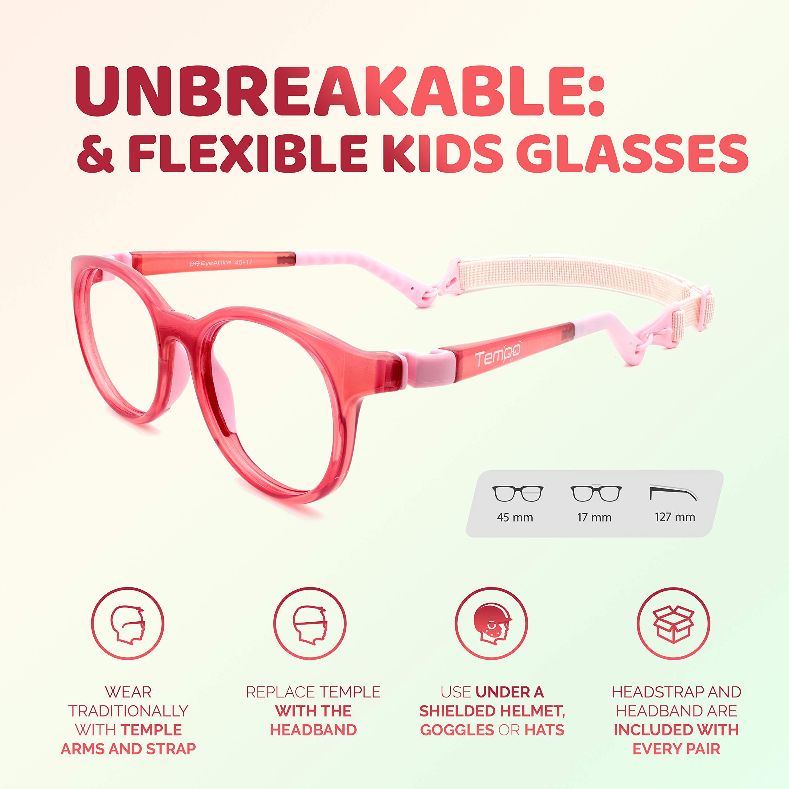 Unbreakable Kids Glasses 3011 - Flexible & Durable Children's Eyewear for School, Sports & Everyday Use | Tempo Fashion Glasses for Boys & Girls