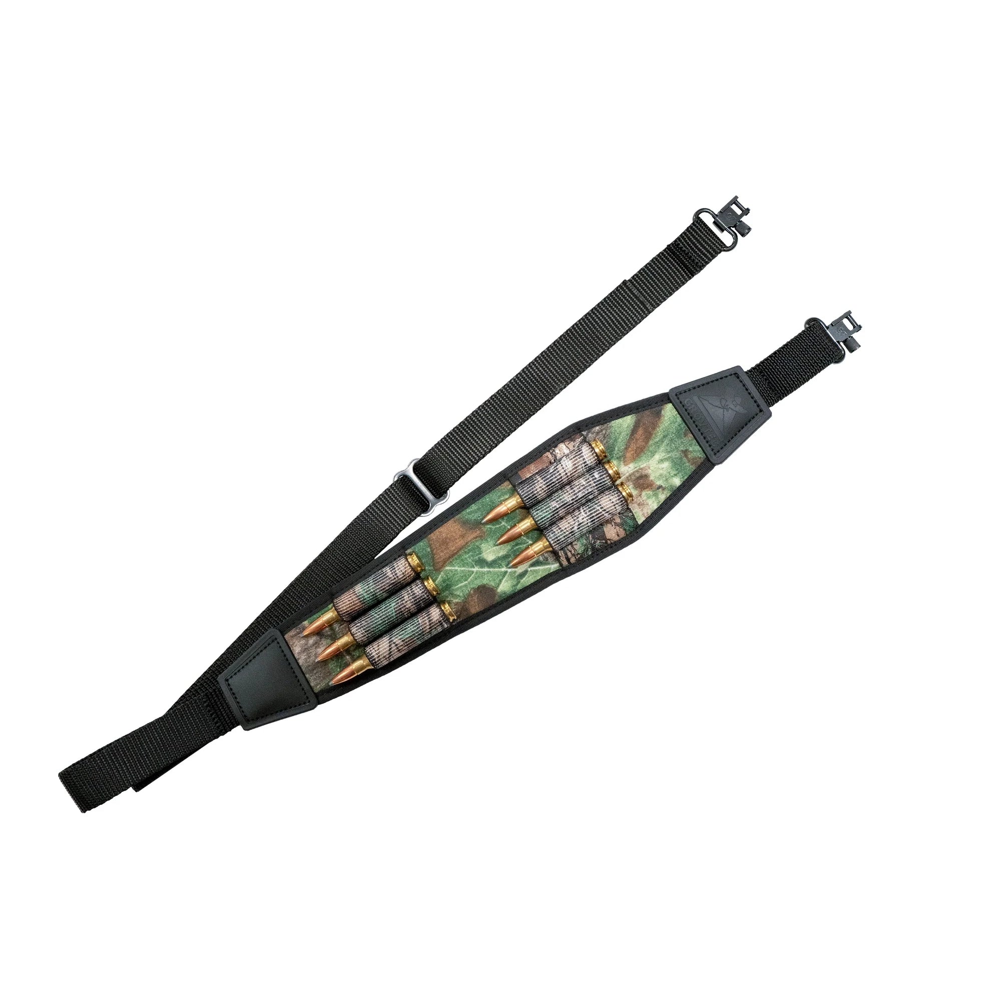 GrovTec Rifle Cartridge Sling with Swivels - Adjustable Camo Hunting Sling for Shotguns & Rifles - Perfect for Hunting, Shooting Range & Outdoor Adventures