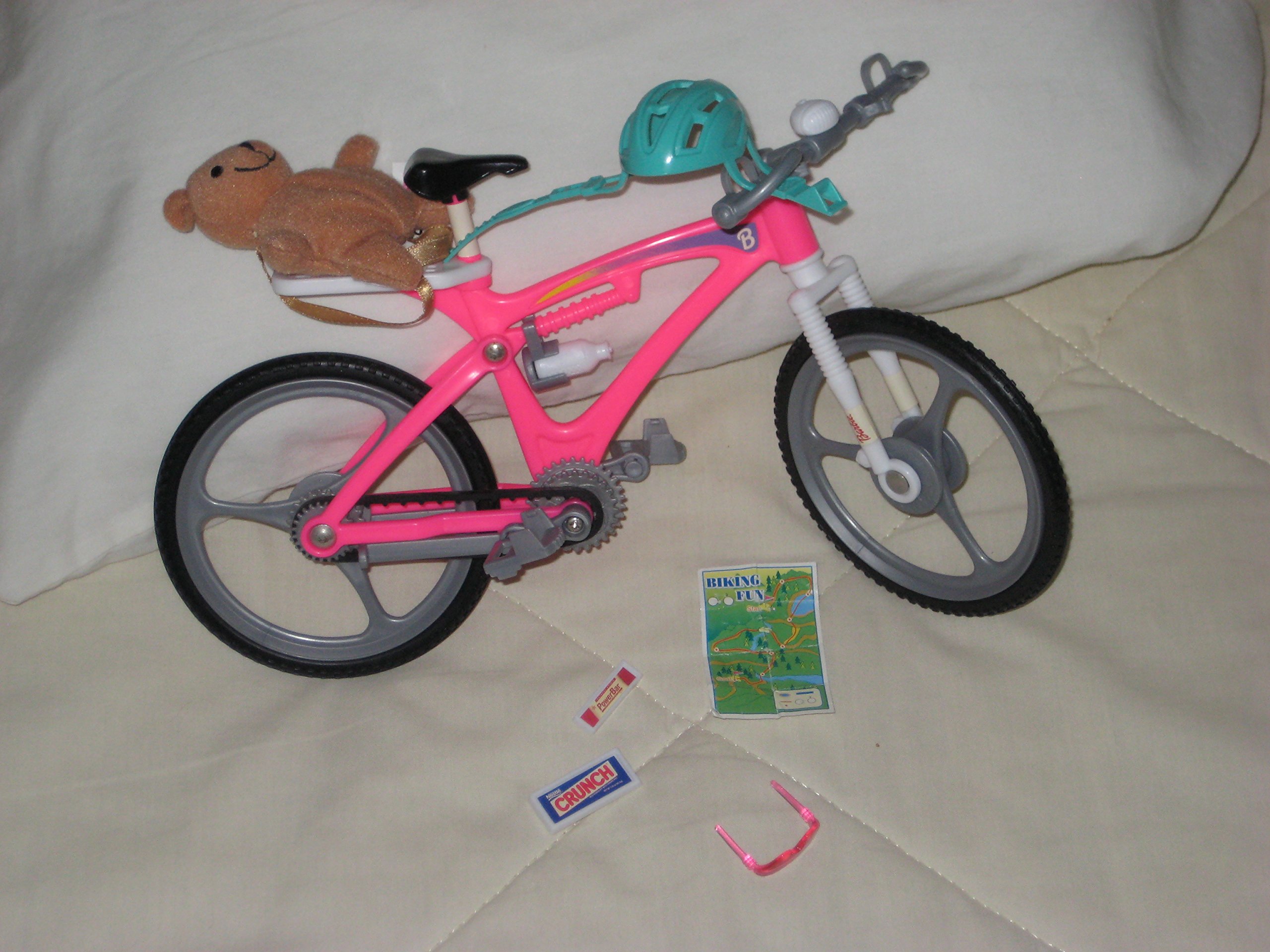 Mattel Barbie Pack 'N Go Bike - Portable Doll Bicycle for Kids Travel & Outdoor Play | Perfect for Pretend Play, Birthday Gifts & Backyard Adventures