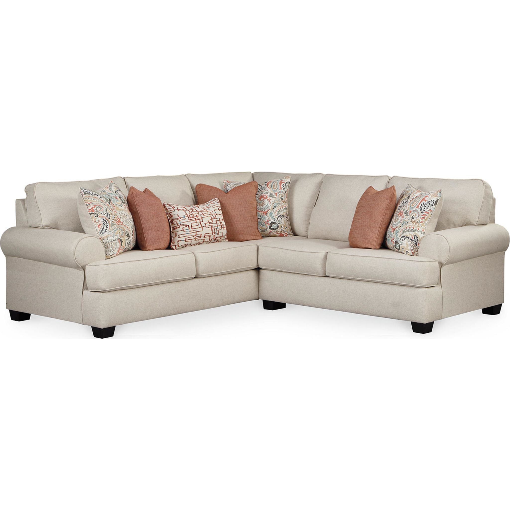 Amici 2-Piece Sectional Sofa Set - Premium Linen Fabric - Modern Living Room Furniture for Small Spaces & Apartments - Perfect for Lounging, Entertaining & Family Gatherings