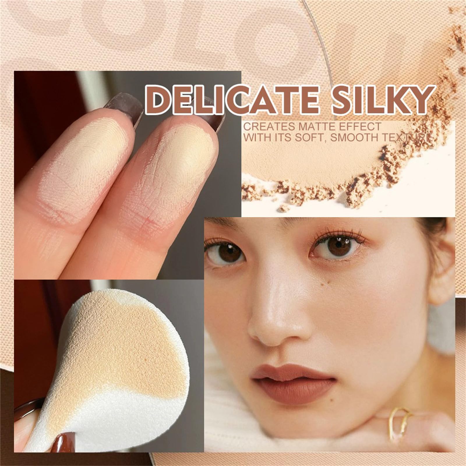 GAGK Matte Perfection Pressed Powder - Oil Control & Waterproof Finishing Powder for Long-Lasting Makeup | Setting Powder for Oily Skin | Classic Ivory | Perfect for Daily Wear & Special Occasions