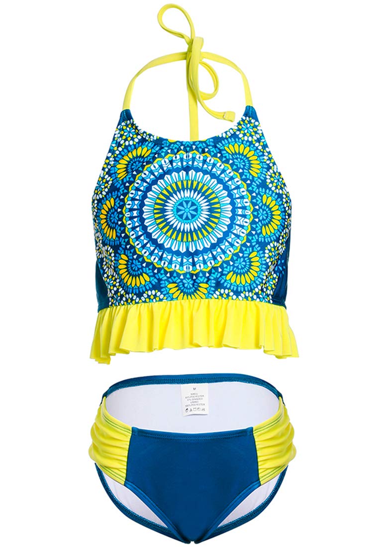 DUSISHIDAN Girls Two Piece Swimsuit - Flowy Bikini Set for Teens, Beachwear, Summer Swimwear | Perfect for Pool Parties, Vacations & Beach Trips