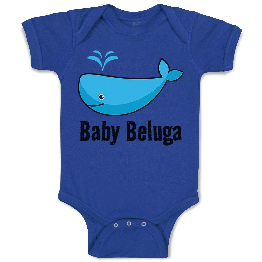 Cute Rascals Custom Baby Bodysuit - Blue Whale Ocean Theme Unisex Infant Onesie for Boys & Girls | Perfect for Beach Outings, Nursery Photos & Whale-Themed Birthday Parties