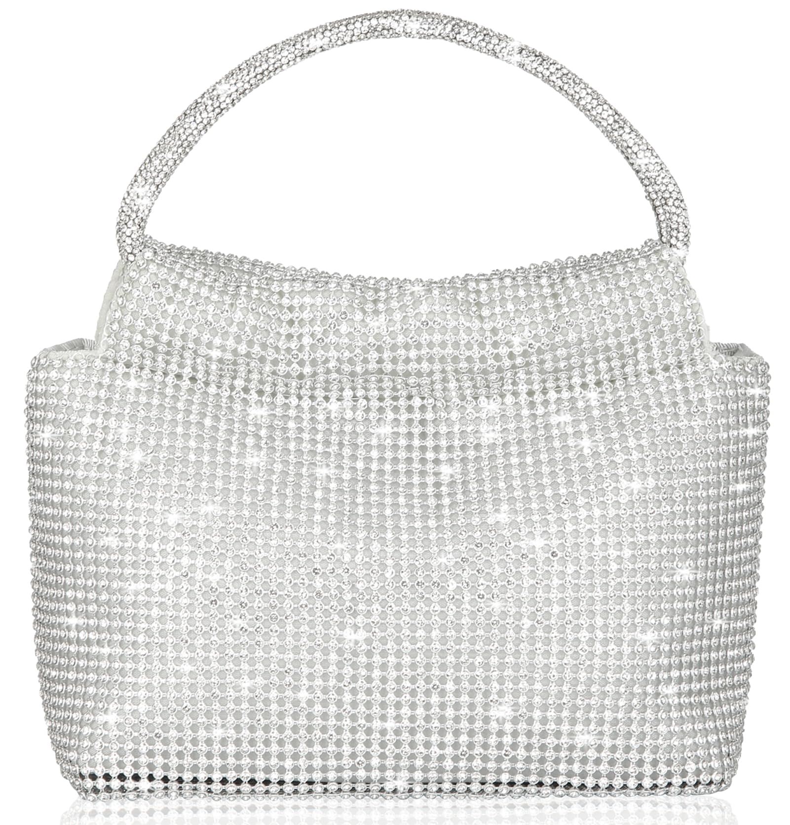 Elegant Crystal Rhinestone Evening Clutch Bag for Women - Sparkly Glitter Party Purse for Prom, Wedding & Special Occasions