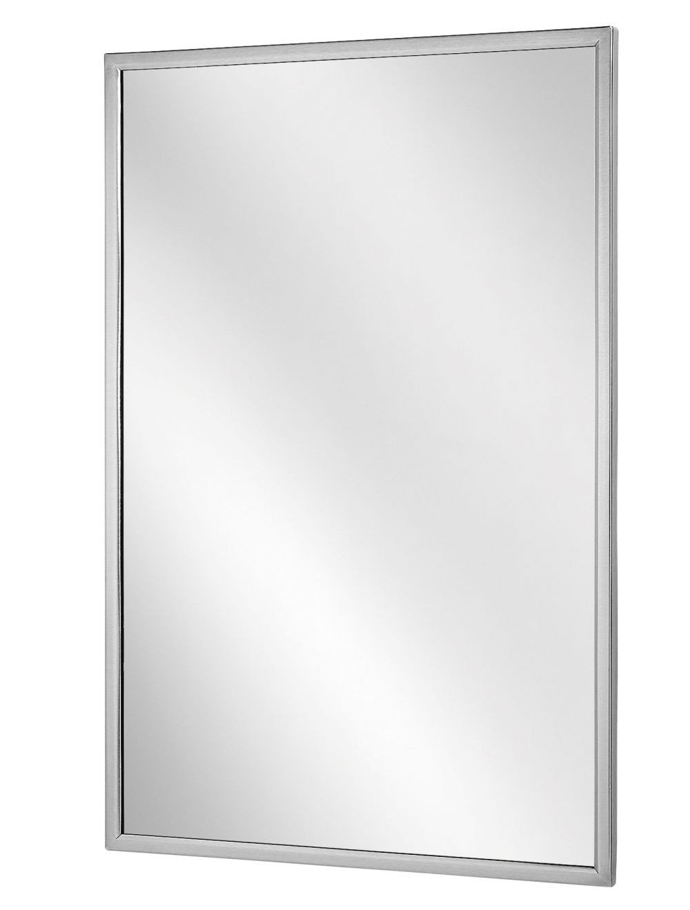 Bradley 780 Series 48-Inch Angled Frame Mirror with Dual Hangers - Perfect for Bathroom, Gym, and Salon Decor