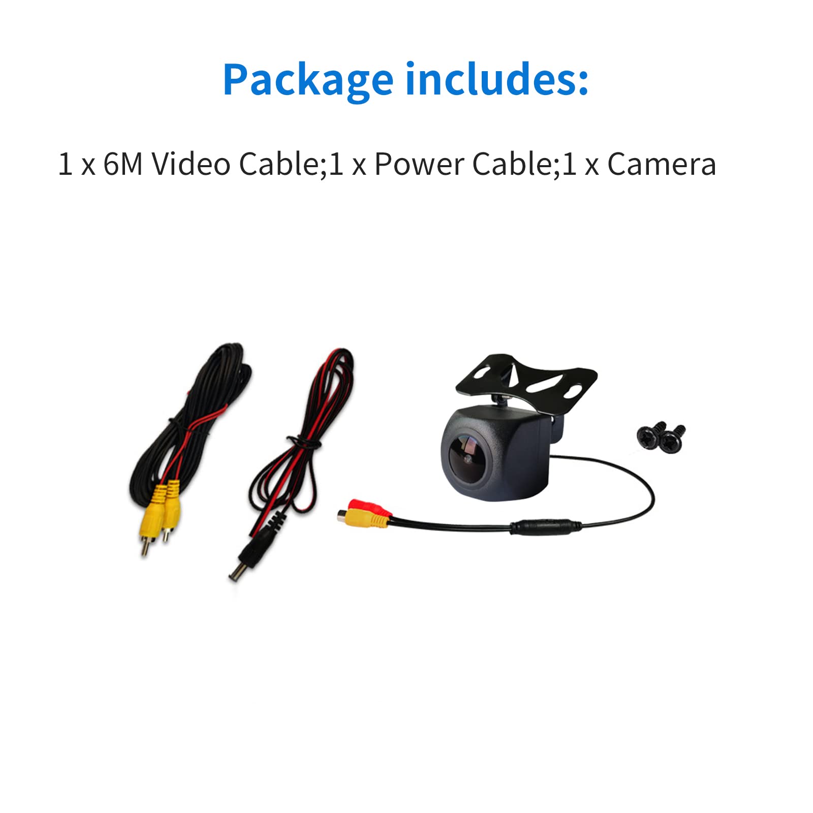 SCUMAXCON Universal Car Backup Camera - 170° Wide Angle AHD Rear View Reverse Camera with Night Vision & Waterproof for Android Car Stereo - Perfect for Safe Parking & Night Driving
