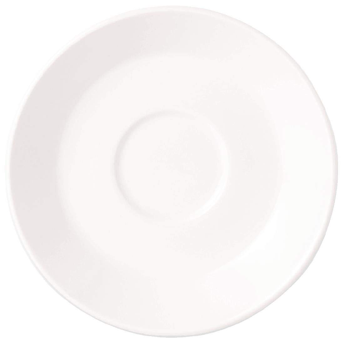 Steelite Simplicity White Slimline Saucer - 7oz (36-Pack) | Elegant Dinnerware for Restaurants, Cafes & Home Dining | Durable Porcelain Dishes for Everyday Use & Special Occasions