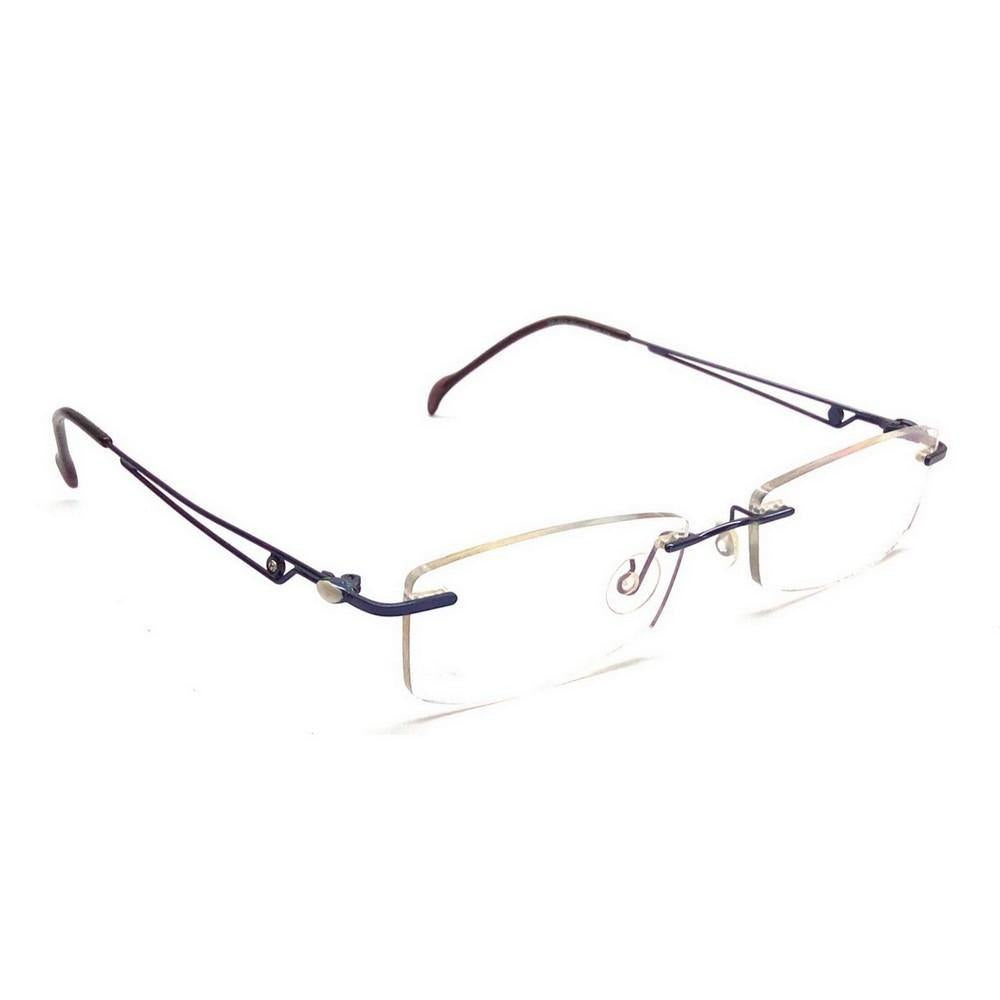 Anti-Blue Light Computer Glasses - Blue Rimless Frameless Eyewear for Screen Use (SK402BL) | Reduce Eye Strain for Gaming, Office Work & Digital Device Protection