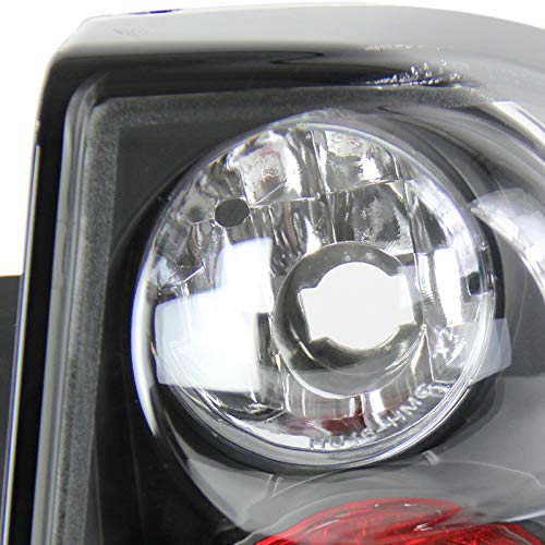 Spec-D Tuning Black Housing Clear Lens Tail Lights for 2004-2007 Chevy Malibu (Excluding Maxx) - Left & Right Pair Assembly - Upgrade Your Car's Rear Style & Visibility for Night Driving & Custom Looks
