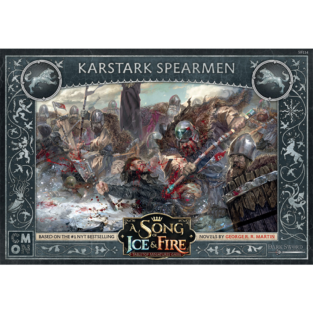 House Karstark Spearmen - Medieval Fantasy Spear Soldiers for Collectors & Wargaming | Perfect for Game of Thrones Fans & Tabletop Battles