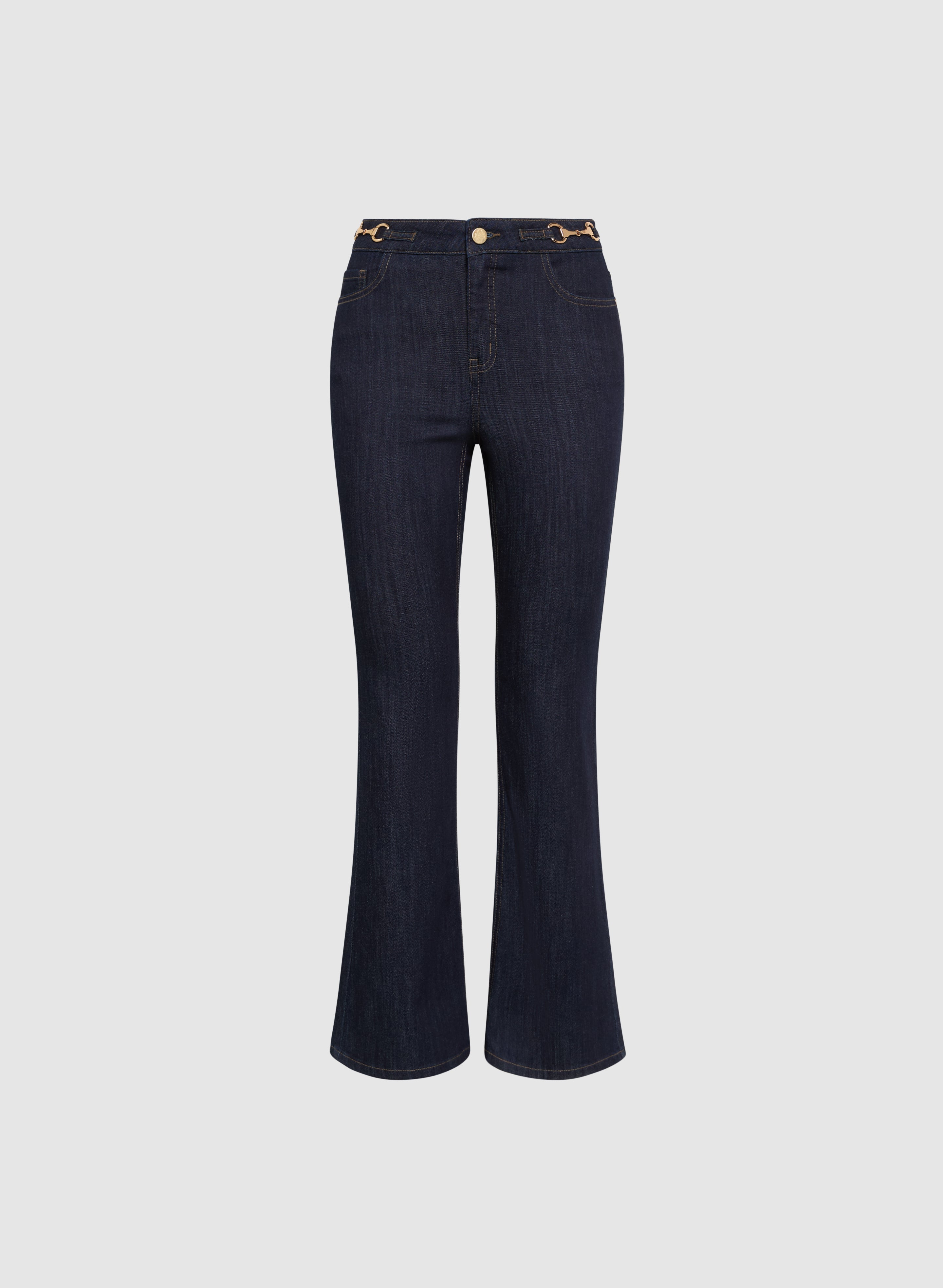 Flare Detailed Jeans for Women - High Waisted Stretch Denim Pants with Embroidery | Perfect for Casual Outfits, Date Nights & Boho Style