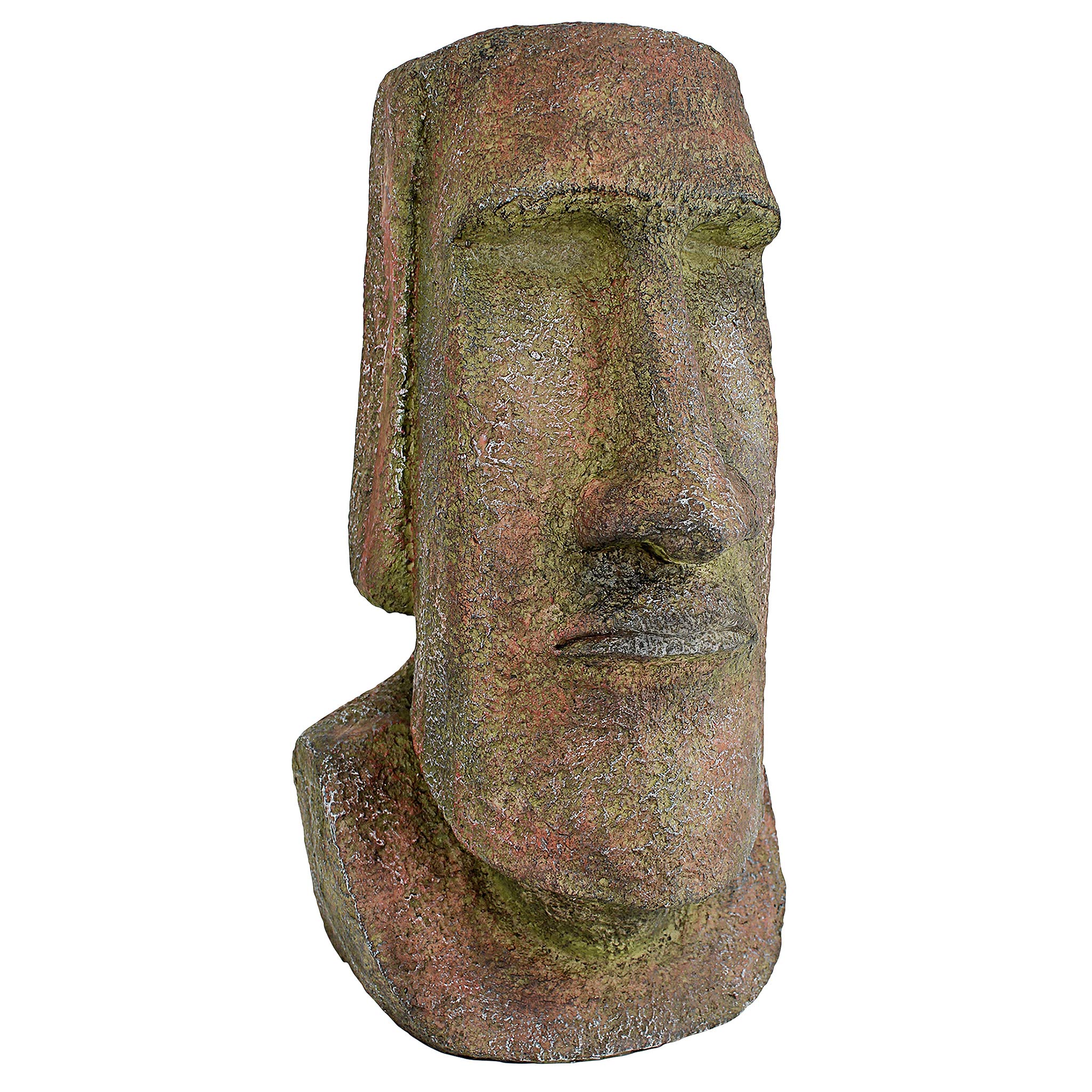 Design Toscano Grey Stone Medium Easter Island Moai Head Statue - Polynesian Decor, Garden Sculpture, Home & Office Decoration