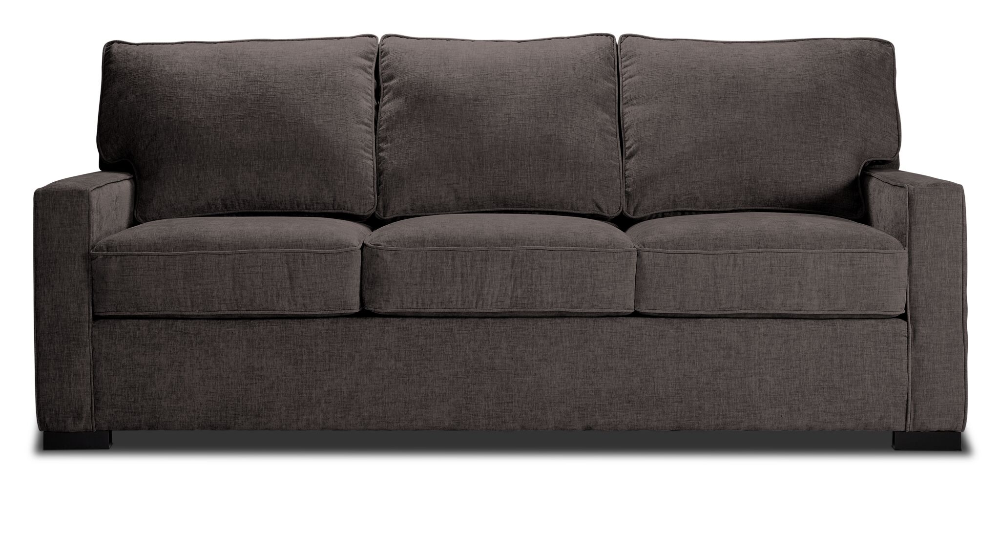 Charlotte Full Sofa Bed in Pewter - Convertible Sleeper Sofa for Small Spaces, Guest Room & Apartment Living - Modern Gray Upholstered Futon with Storage
