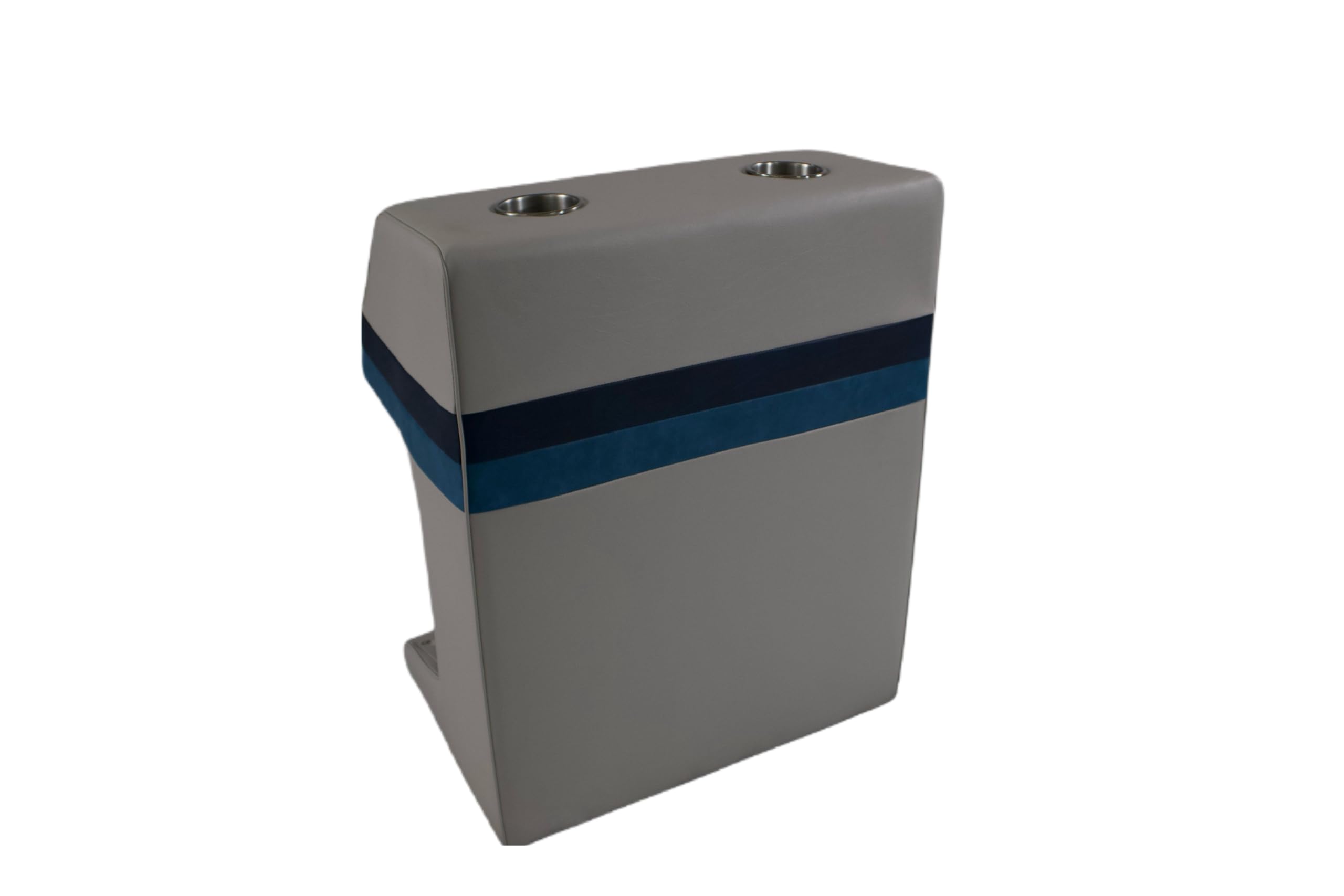 Premium Pontoon Boat Captain Steering Stand 3005-ABDK - Heavy Duty Marine-Grade Aluminum with Non-Slip Surface (Grey/Navy/Blue) - Perfect for Pontoon Boats, Fishing Boats & Deck Boats