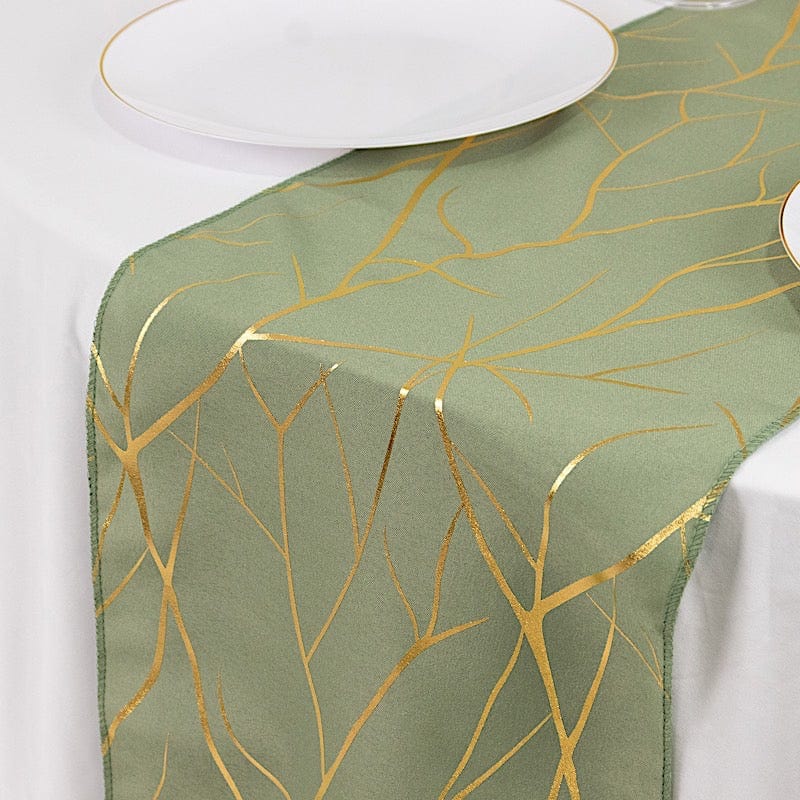 12x108 Inch Geometric Polyester Table Runner for Weddings, Banquets & Home Decor - Elegant Dining Table Cover for Parties, Events and Holiday Celebrations