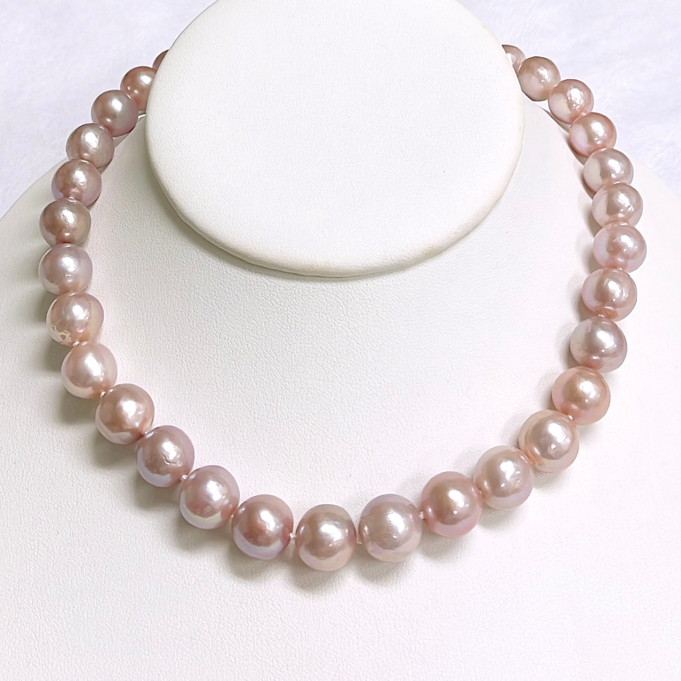 Pink Edison Pearls Strand Necklace for Women - Elegant Freshwater Pearl Jewelry Gift for Bridal, Wedding, Party & Special Occasions