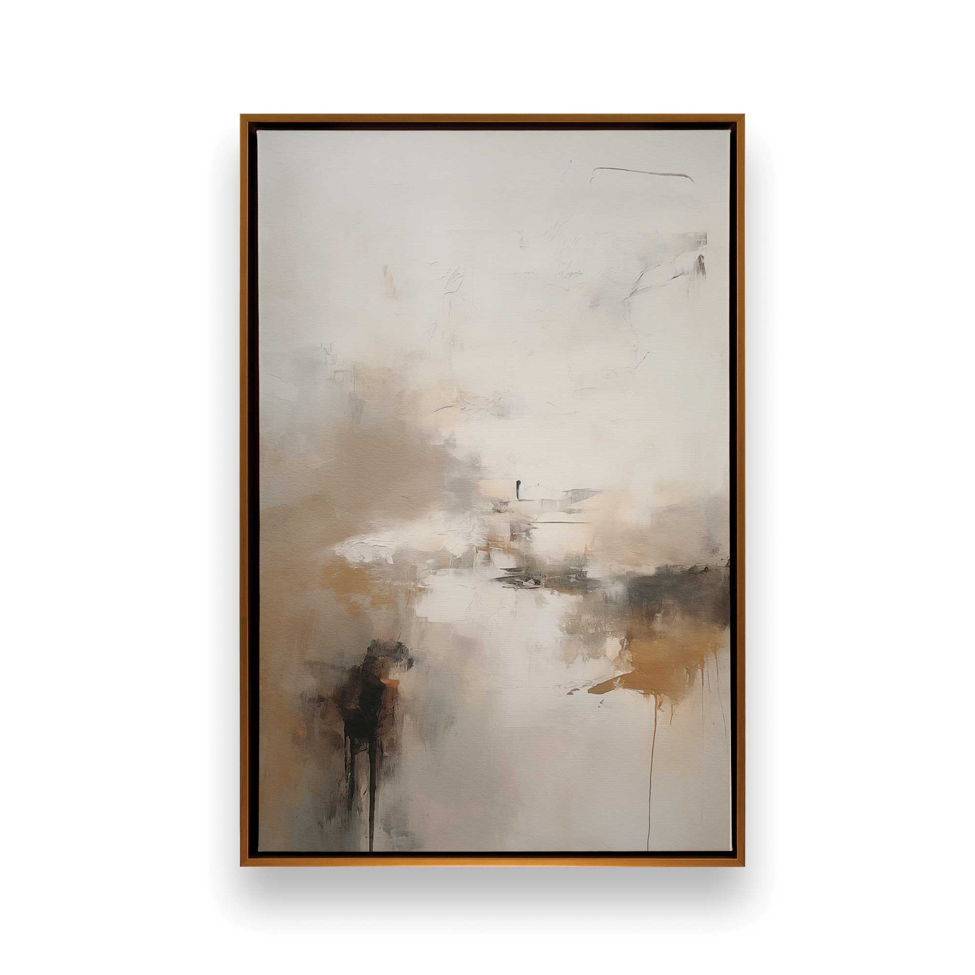 Gentle Gilded Gust - Set of 3 Canvas Wall Art Prints | Modern Home Decor for Living Room, Bedroom & Office