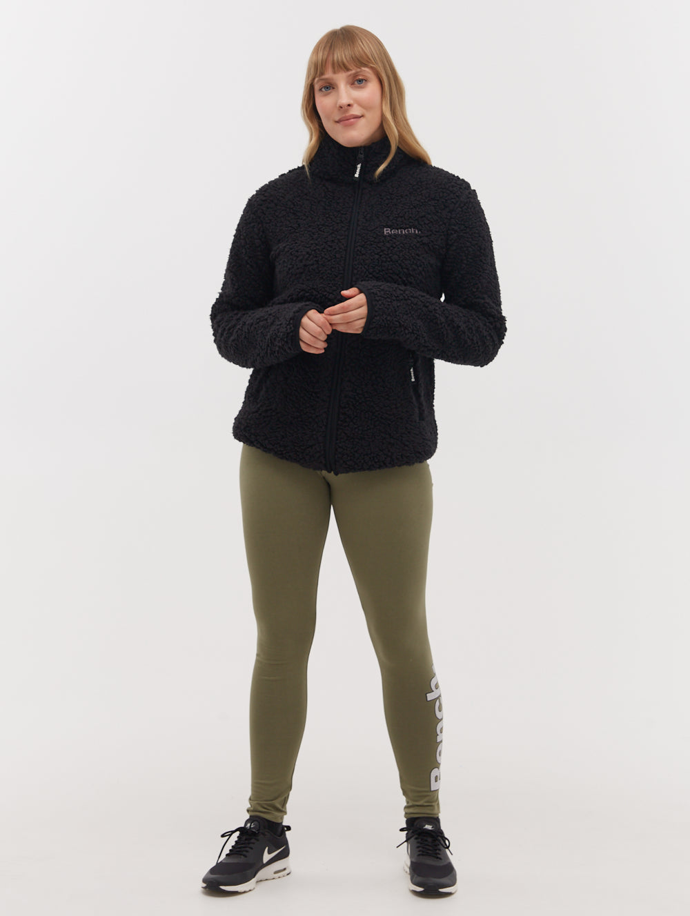 Elira High Waist Yoga Pants with Logo - Women's Workout Leggings for Running, Gym & Lounge