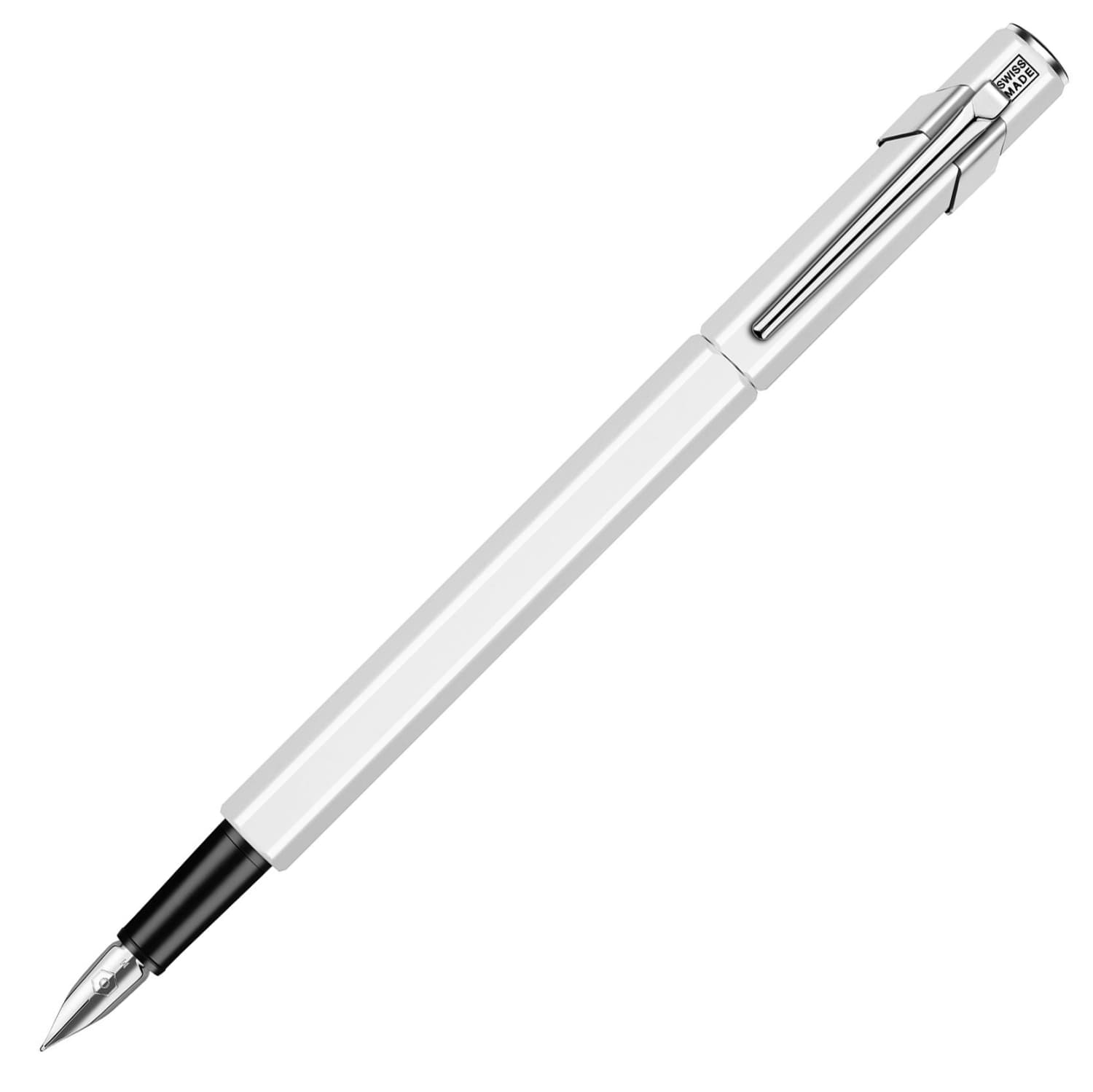 Premium Caran d'Ache 849 Fountain Pen - Elegant White Ballpoint Pen with Smooth Ink Flow for Writing, Journaling & Signature - Perfect Gift for Professionals & Pen Enthusiasts