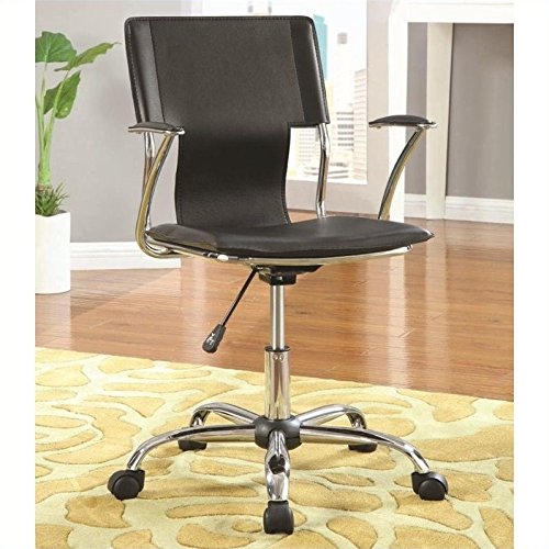 Scranton & Co Modern Adjustable Height Ergonomic Office Chair - Black Mesh Back Executive Desk Chair for Home & Business Workspaces