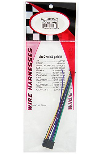 Kenwood KDC-138 HA-KENW16 Compatible Wire Harness Cable - Harmony Audio Replacement Stereo Radio Receiver for Car Audio System Upgrade & DIY Installation