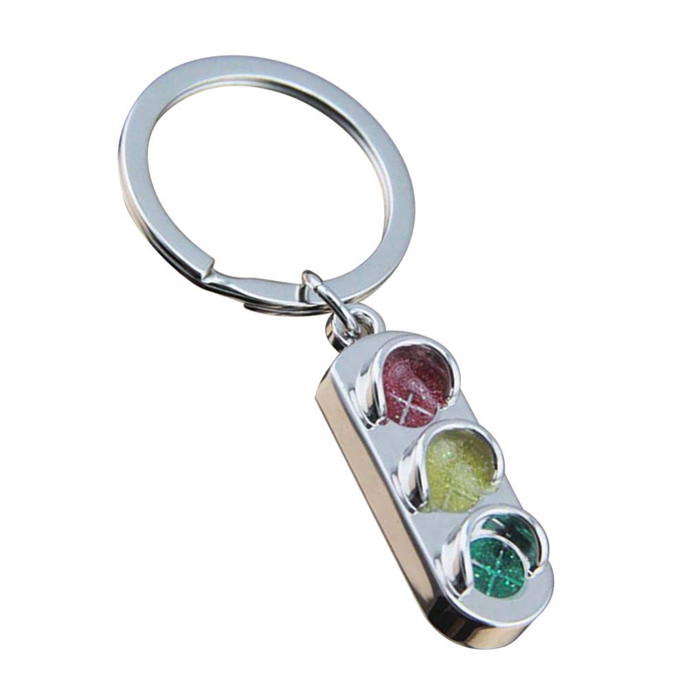 Cool Metal Traffic Light Signal Keychain - Unique Keyfob, Phone Pendant & Car Keyring for Handbag Decor (Perfect for Drivers, Gifts & Everyday Carry)