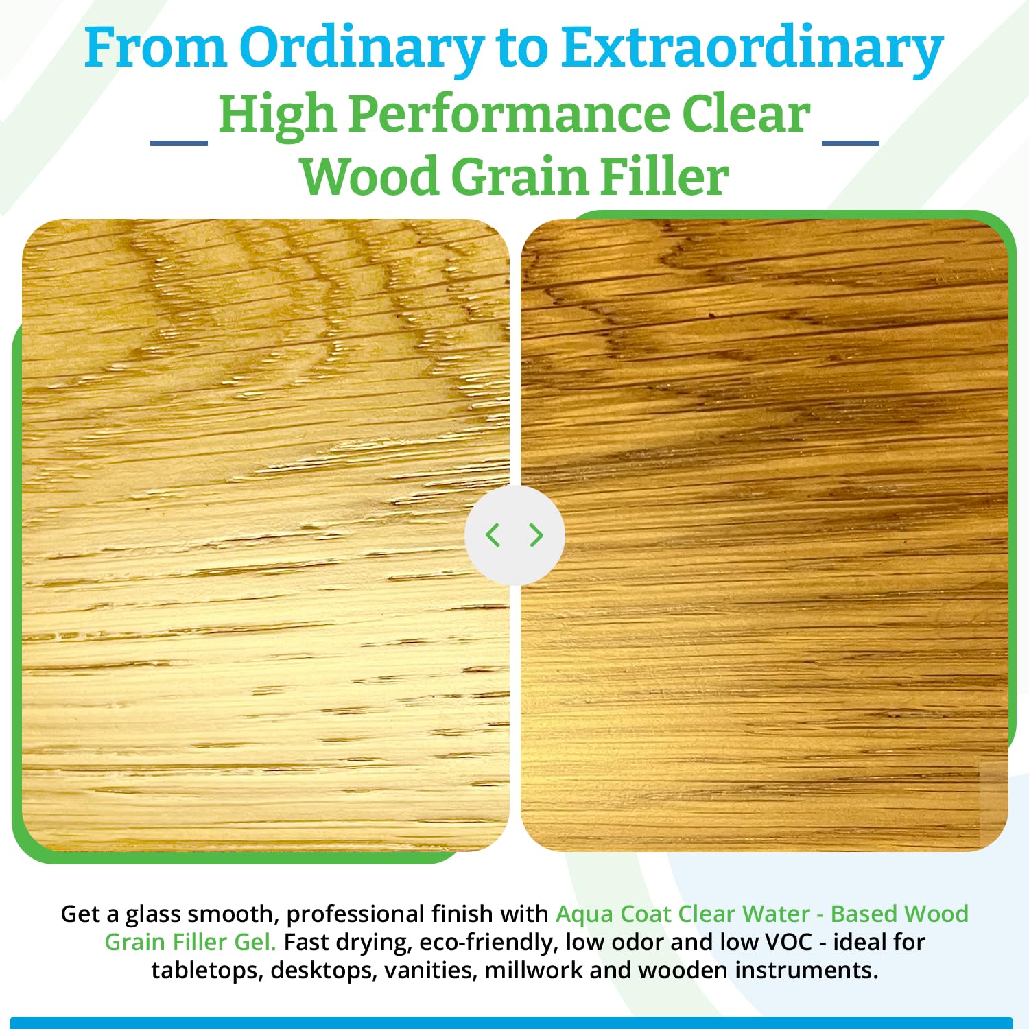 Fast-Drying Aqua Coat Wood Grain Filler Gel - DIY & Professional Use