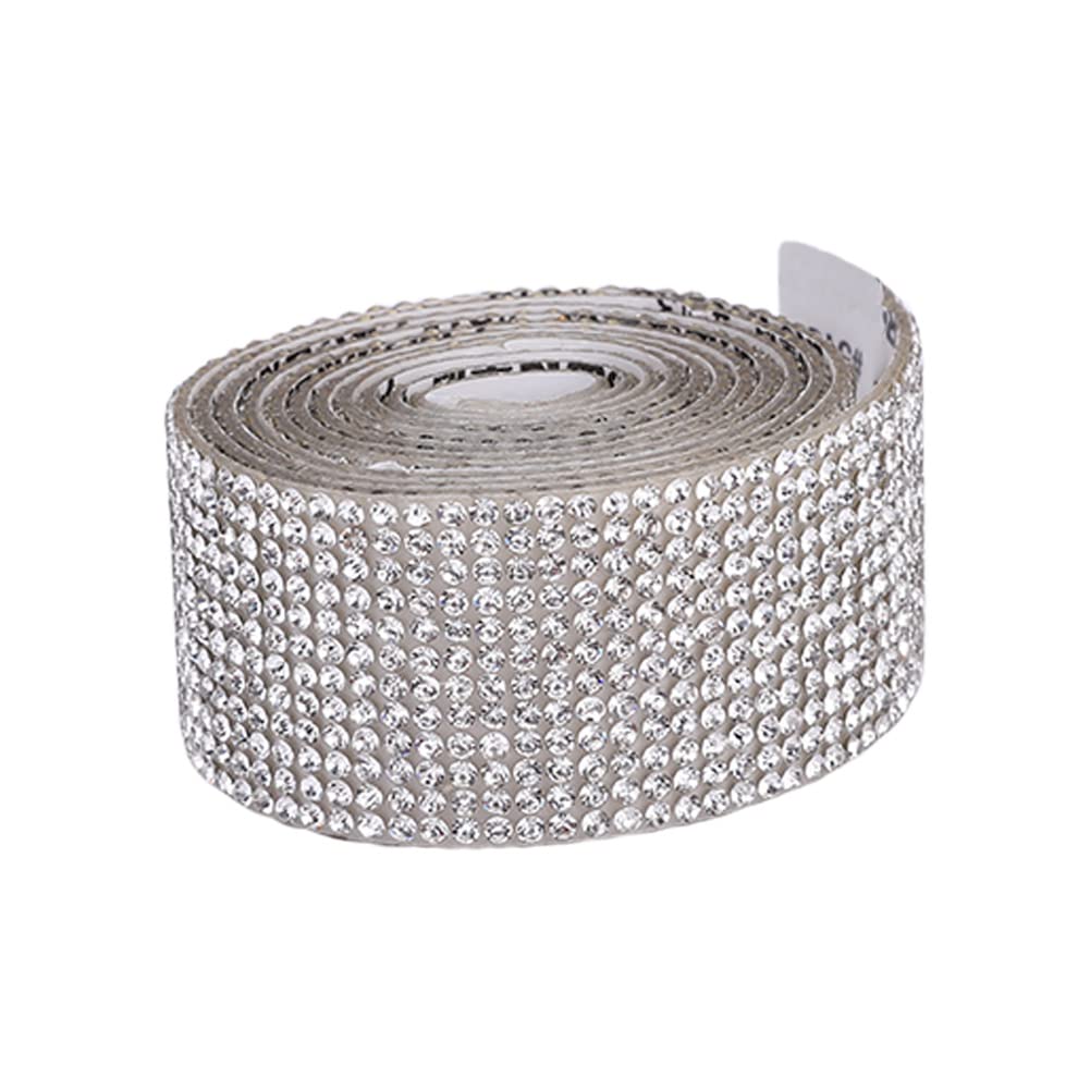 Alloyseed Self-Adhesive Crystal Rhinestone Diamond Ribbon - 10 Yards DIY Decorative Sticker for Arts & Crafts, Scrapbooking, Wedding Decor - Perfect for Car, Phone, Cup, Mirror, Christmas & Birthday Decorations