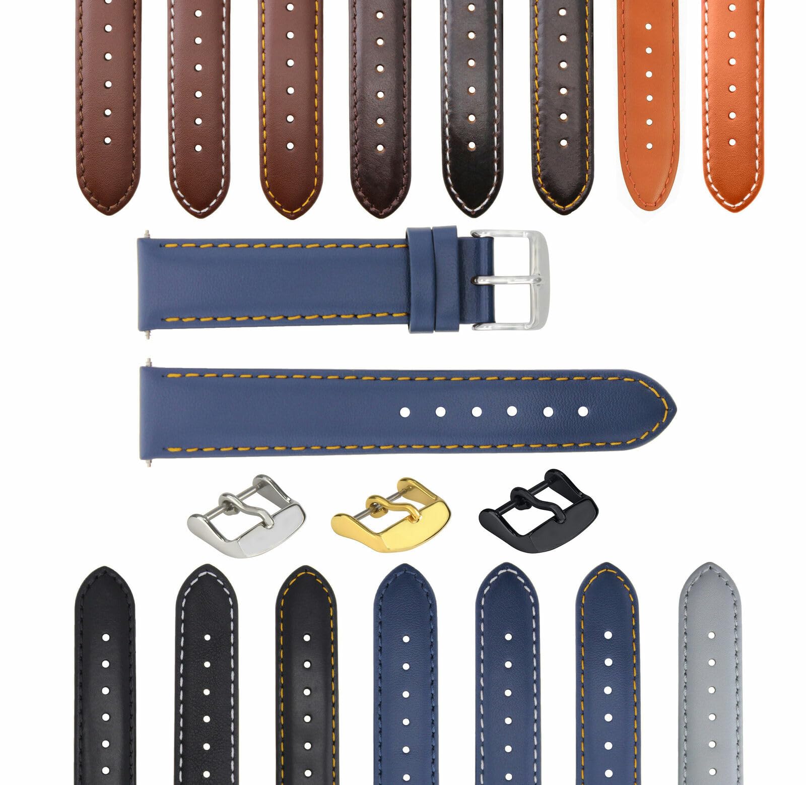 Premium 18-26mm Genuine Leather Watch Band - Smooth Replacement Strap Compatible with Breguet Watches | Dress Watch Accessory for Business & Formal Occasions