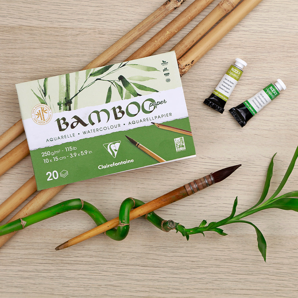Clairefontaine Glued Notebook Pad - 15 Sheets Bamboo Paper A3 Size (8.3 x 11.7 in) for Sketching, Drawing & Calligraphy | Eco-Friendly Art Supplies for Artists & Students