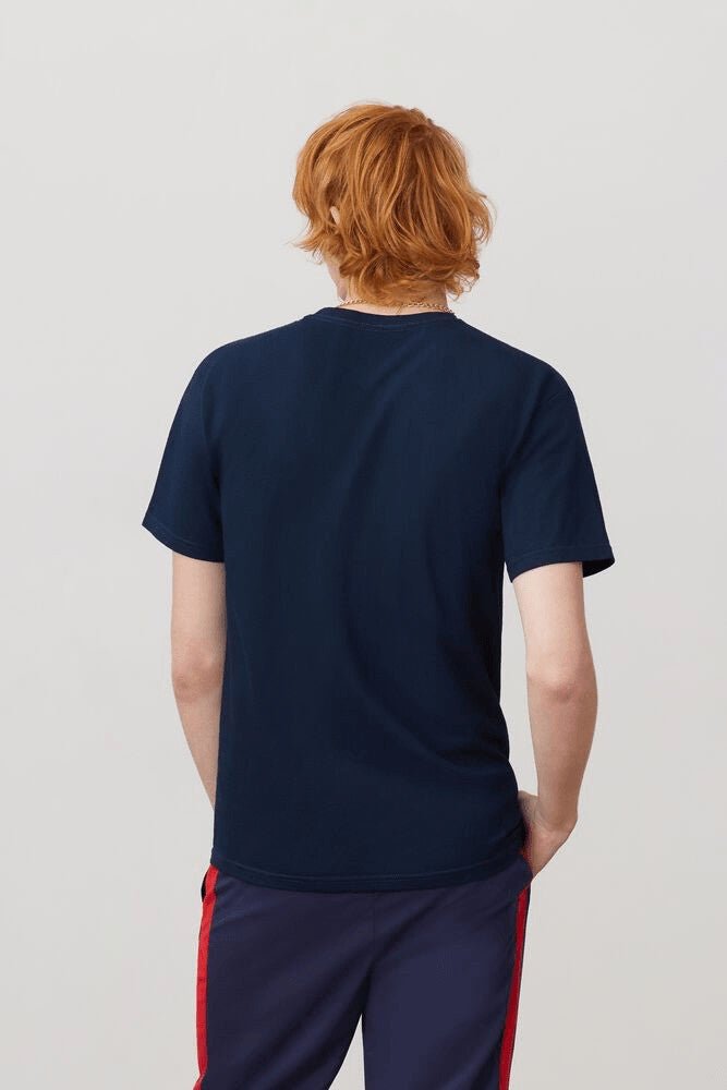 Fila Men's Stacked Shirt - Navy Blue Casual Button Down Shirt for Work, Office & Everyday Wear