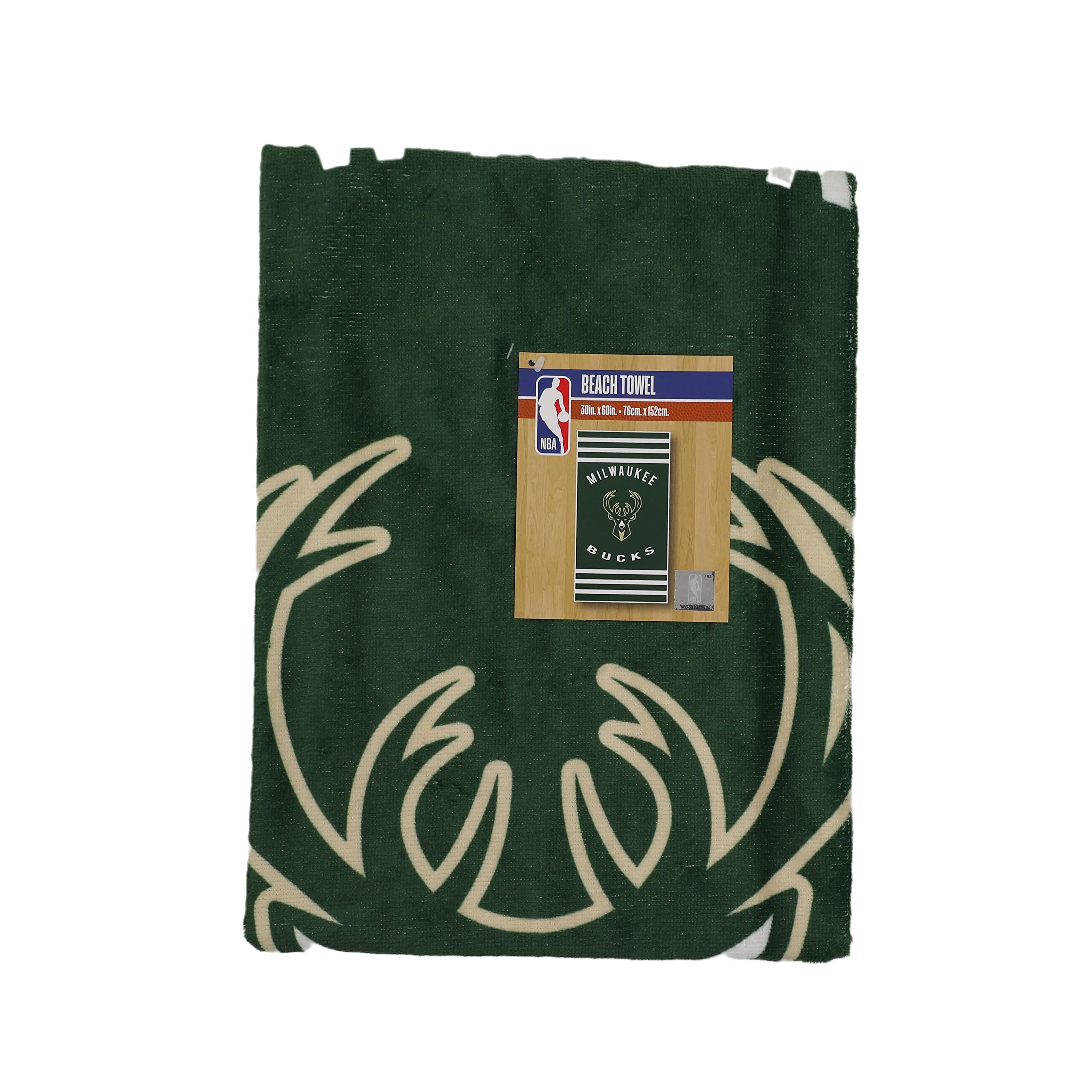 Premium NBA Milwaukee Bucks Striped Beach Towel - 30