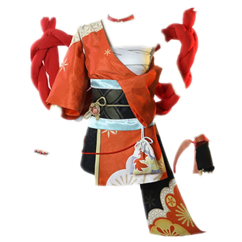 Yoimiya Cosplay Costume from Genshin Impact - Anime Halloween Christmas New Year Party Outfit for Conventions & Cosplay Events