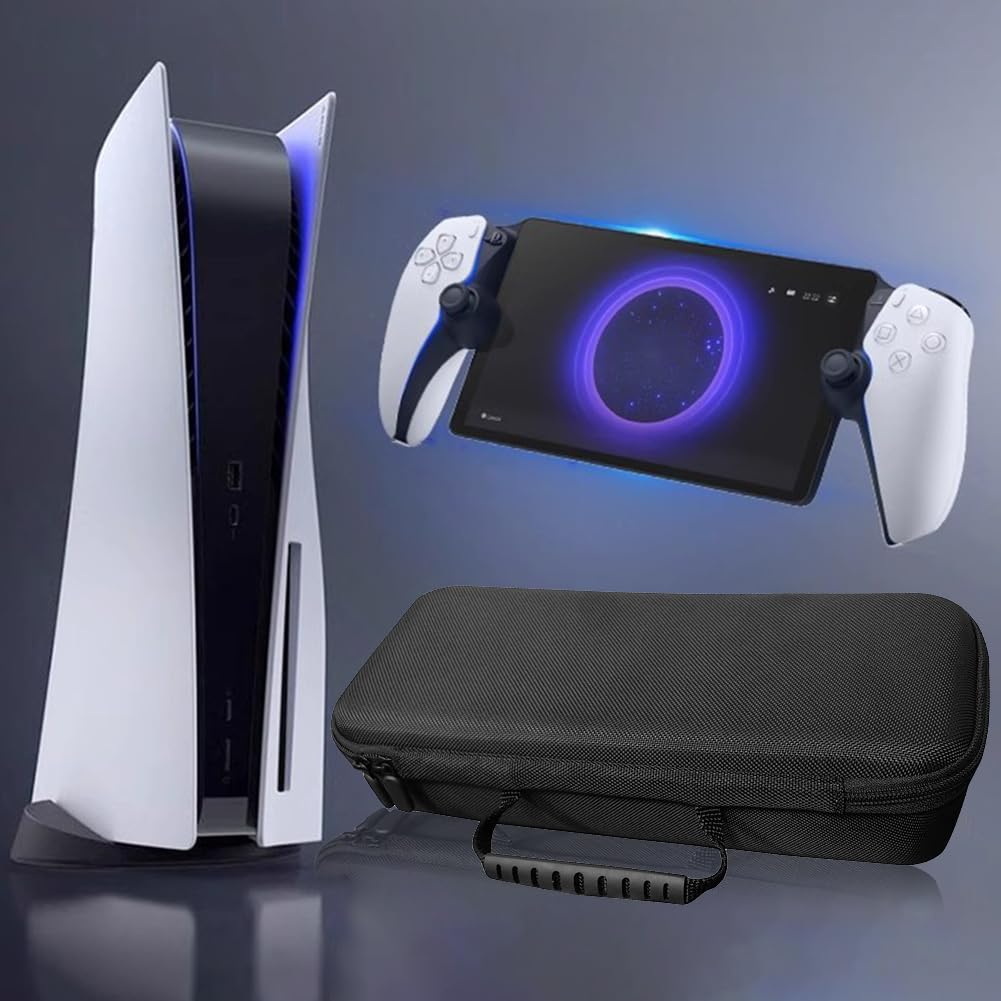 VIMAZ Playstation Portal Remote Player Carrying Case - Protective Hard Shell Travel Storage for PS5 Portal - Durable EVA Material with Soft Interior (Black) - Perfect for Gaming On-The-Go & Travel Protection