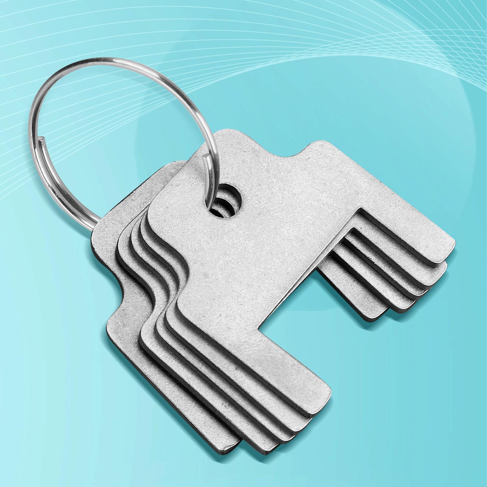 5-Pack Stainless Steel Paper Towel Dispenser Keys (770301) - Compatible with Kimberly Clark, Includes 5 Key Rings - Perfect for Commercial Restrooms, Office Bathrooms & Public Facilities