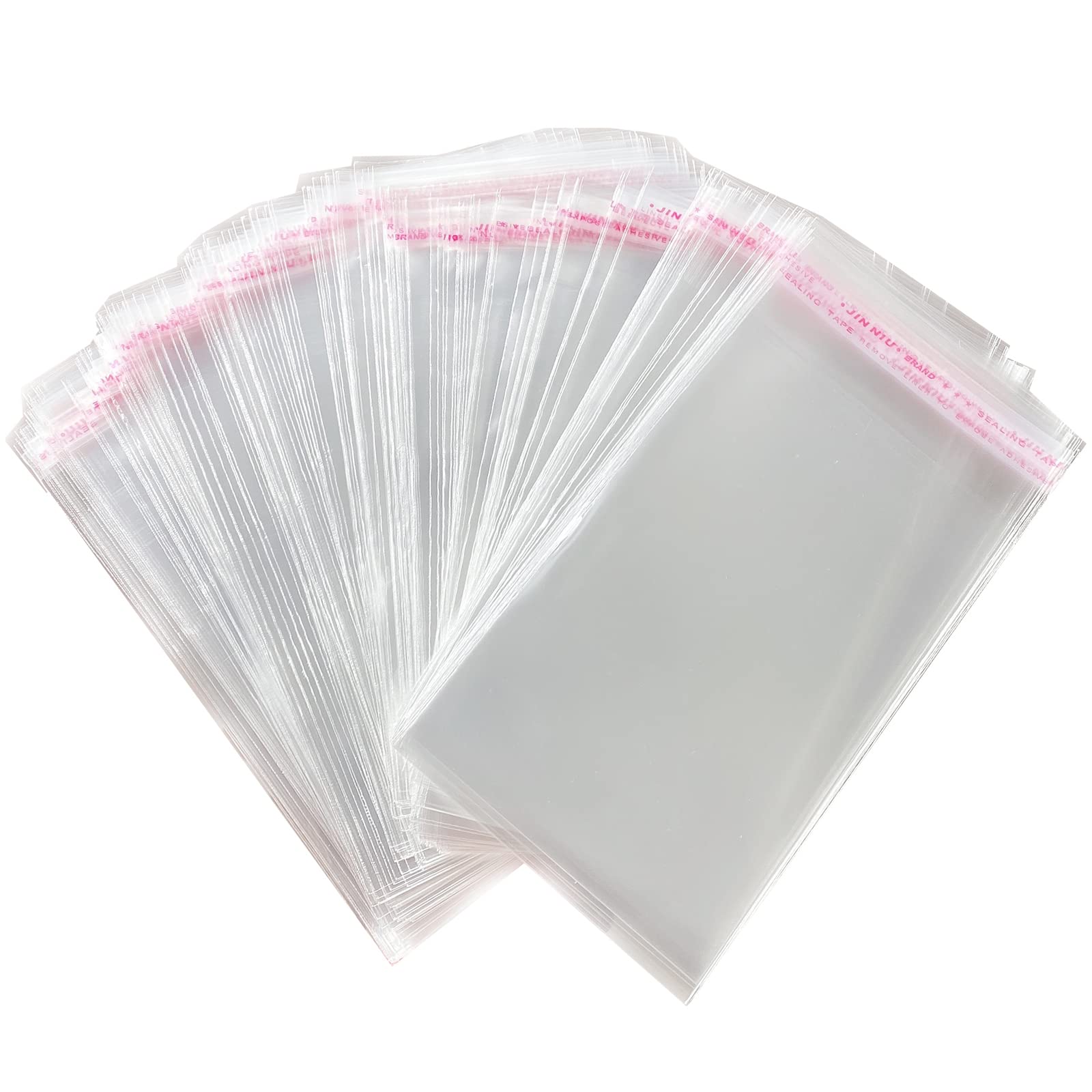 200 Pack Clear Self-Adhesive Cellophane Bags - 9x20cm Flat OPP Plastic Wraps for Candy, Jewelry, Gifts & Confetti | Perfect for Party Favors, Wedding Decor & Small Business Packaging