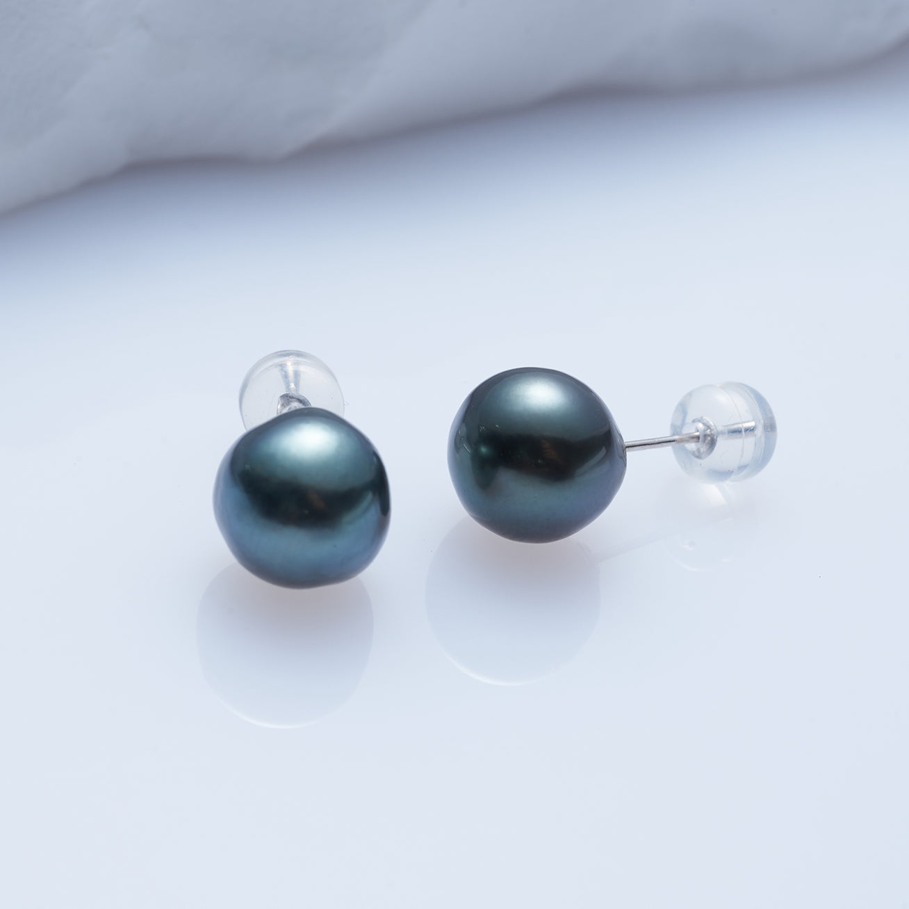 18K Gold Tahitian Baroque Pearl Stud Earrings - AAA Grade Natural Black Pearls for Women | Luxury Jewelry Gift for Anniversary, Wedding & Special Occasions