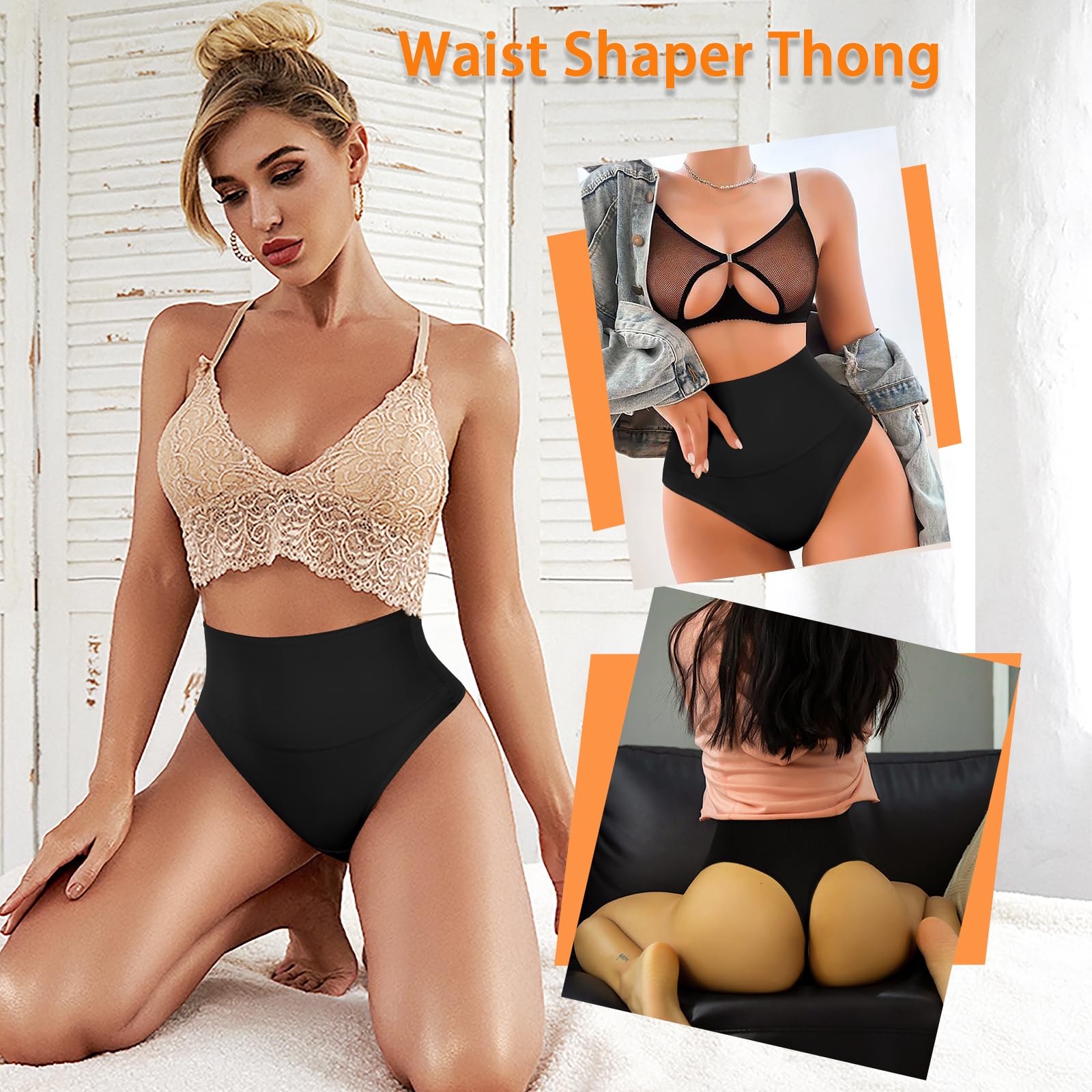 Werena Seamless Tummy Control Thong Shapewear for Women - High Waisted Body Shaper Underwear for Smoothing & Slimming | Perfect for Dresses, Jeans & Special Occasions