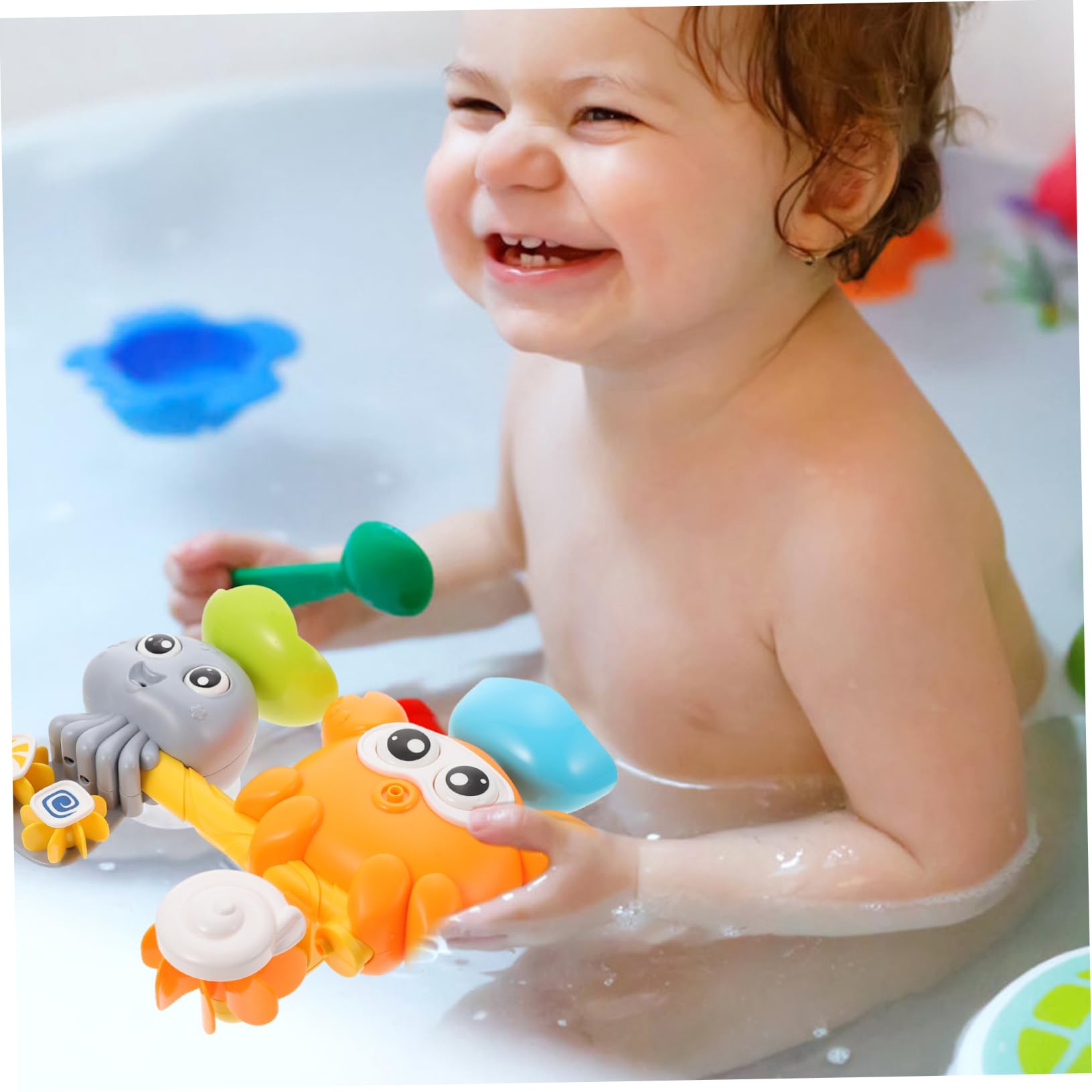 HEMOTON 3-Piece Water Play Bath Toys Set for Kids - Fun Bathtub Floating Toys for Toddlers & Children (BPA-Free ABS Plastic) - Perfect for Bath Time, Pool Parties & Sensory Play