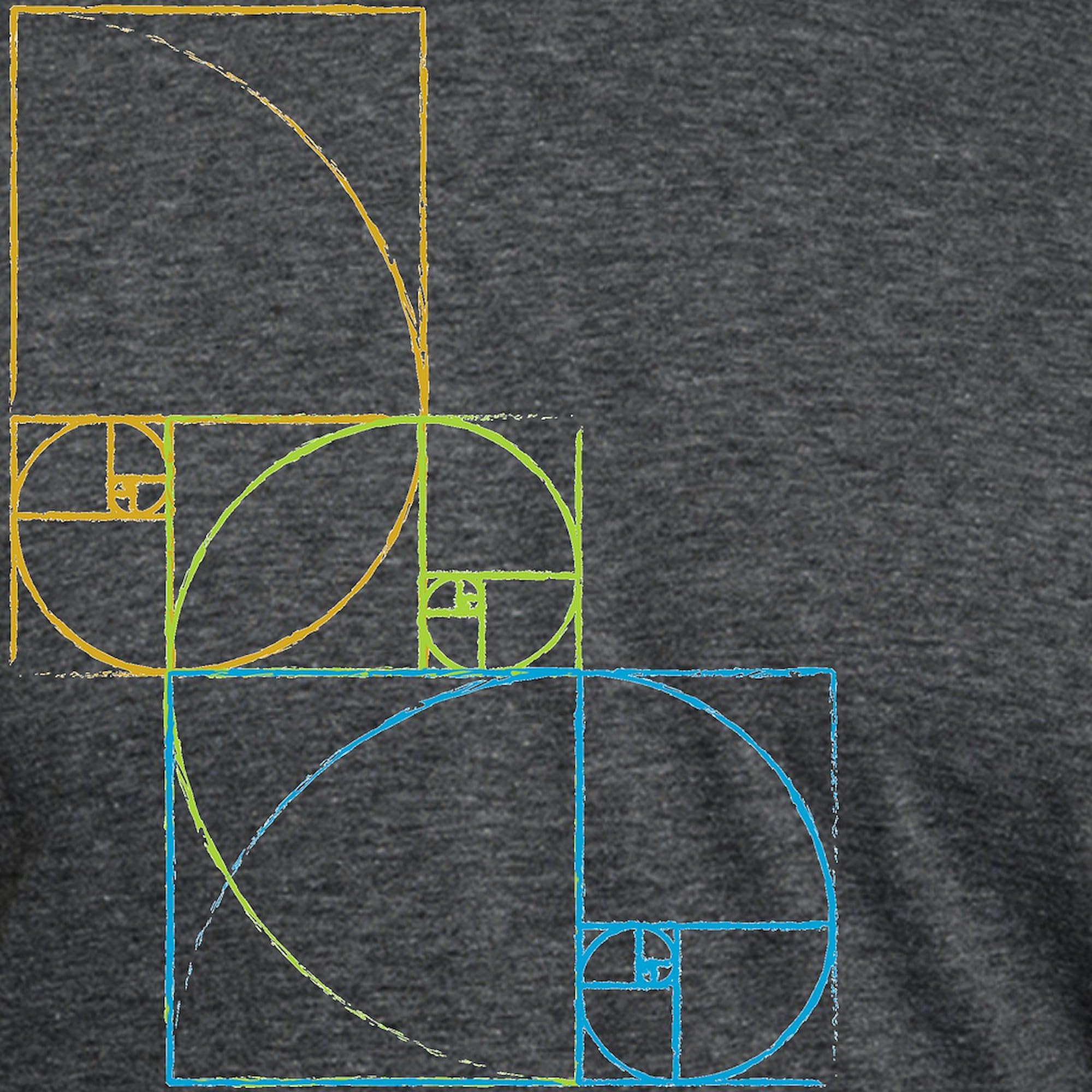 Fibonacci Sequence Math T-Shirt for Men - Premium Tri-Blend Comfort Fit Tee - Perfect for STEM Students, Math Enthusiasts & Nerdy Gift Ideas