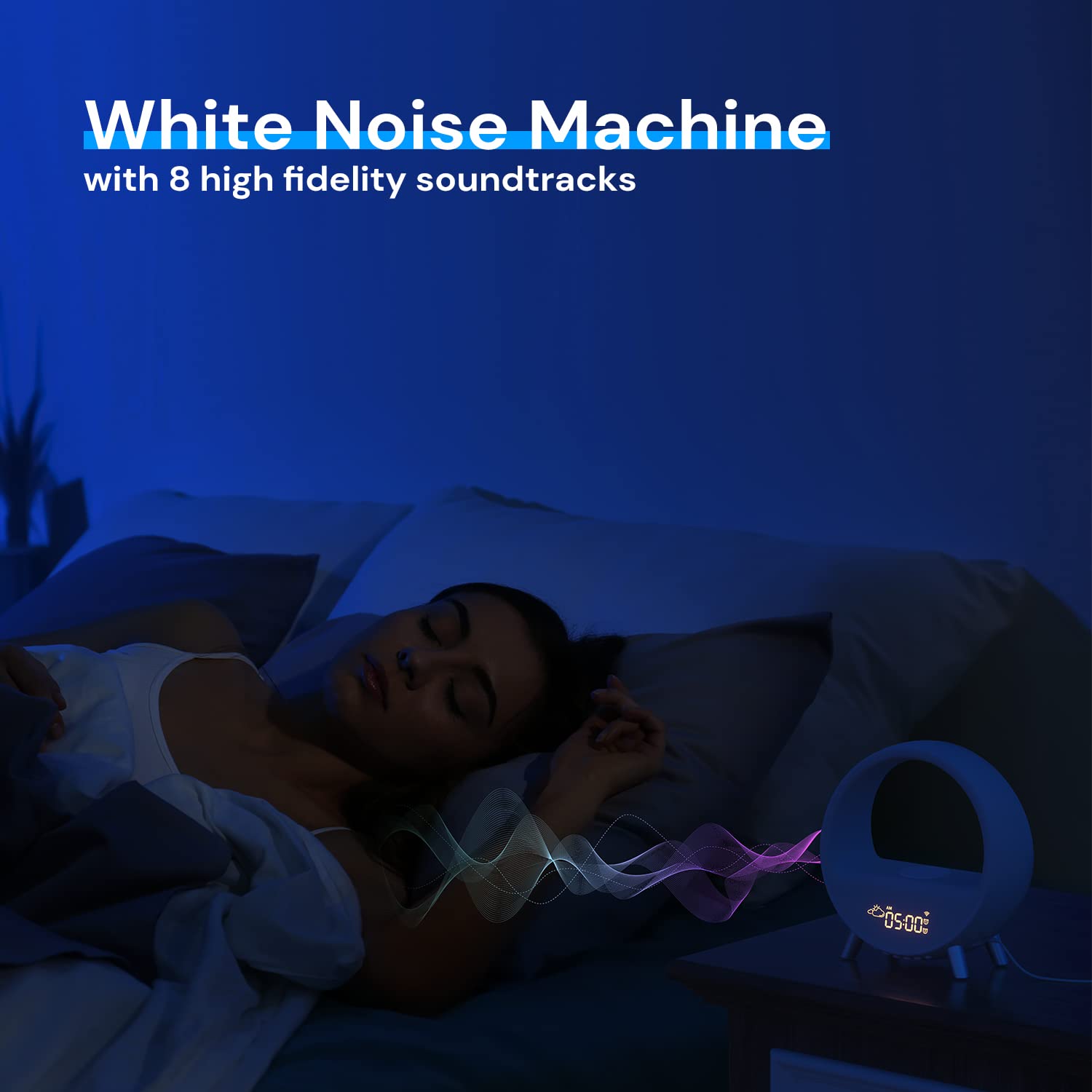 Updated Smart Dekala Arches Sunrise Alarm Clock with 15W Fast Wireless Charging, White Noise Sound Machine & Smart Ambient Lamp - Gradual Sunrise Simulation, App & Touch Control for Better Sleep & Relaxation (Perfect for Bedrooms, Offices & Meditation Spaces)