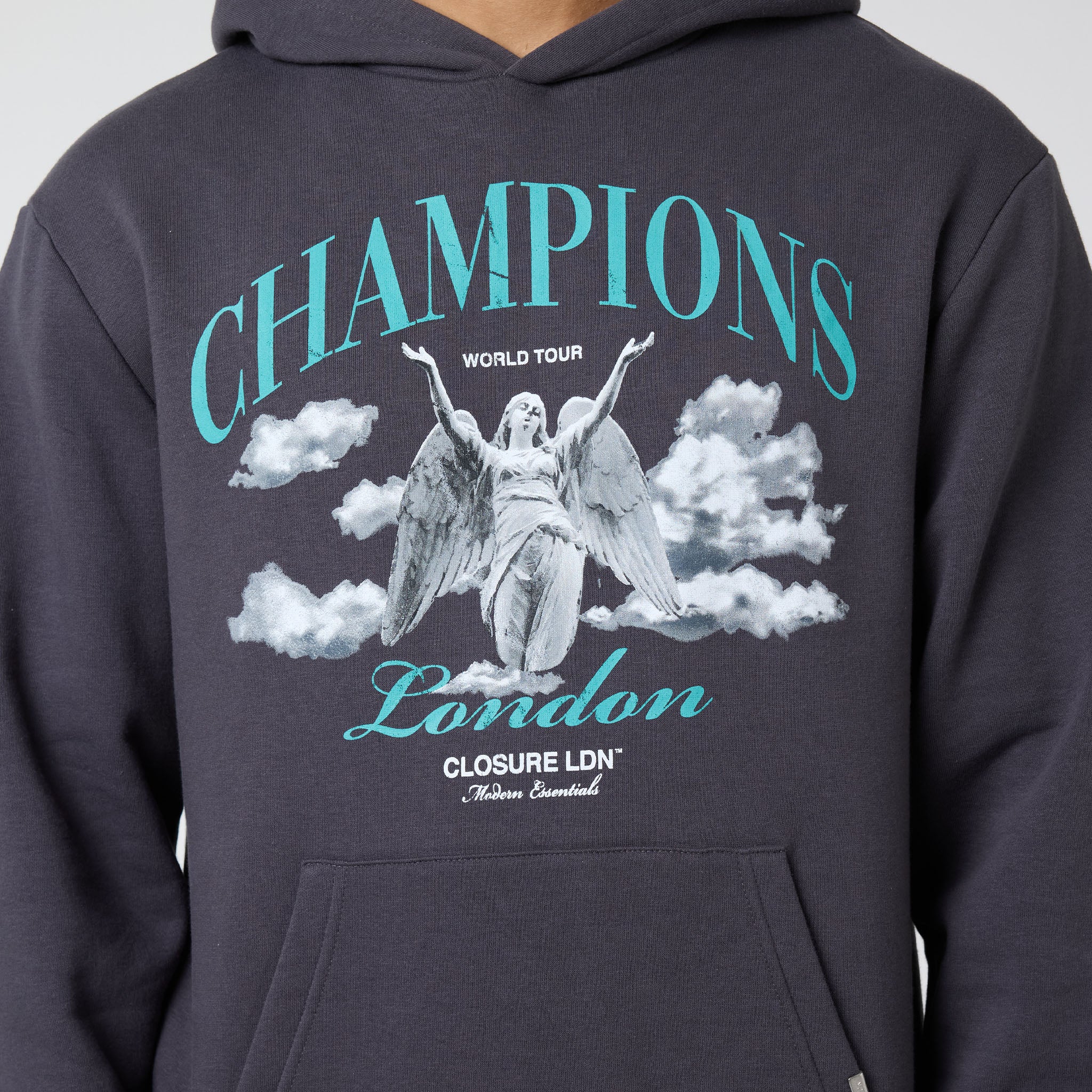 Champions Hoodie for Men & Women | Soft Charcoal Cotton Pullover Sweatshirt | Casual Streetwear, Gym & Outdoor Activities