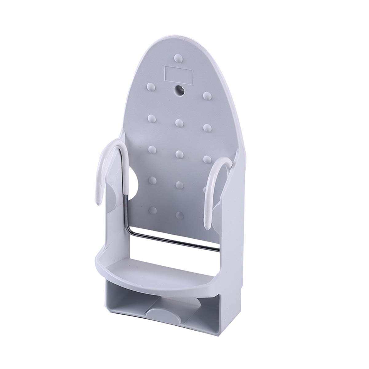 Wall Mounted Ironing Board Hanger & Electric Iron Holder - White, Fits Up to 5.2 Inch Width - Space Saving Storage Solution for Laundry Room, Bathroom or Closet Organization